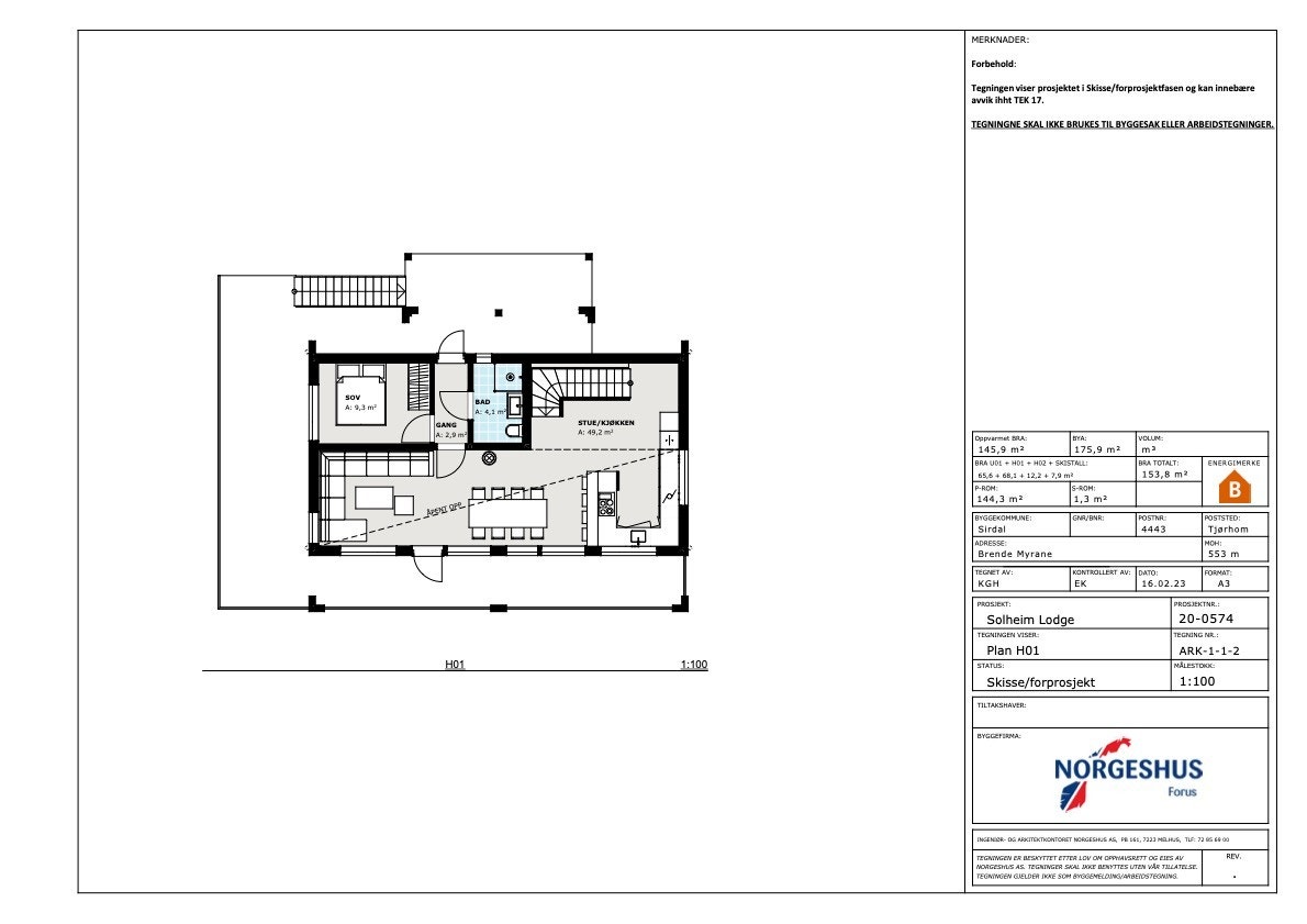 Hyttetype Solheim Lodge 1 etg. m/soverom Galleribilde