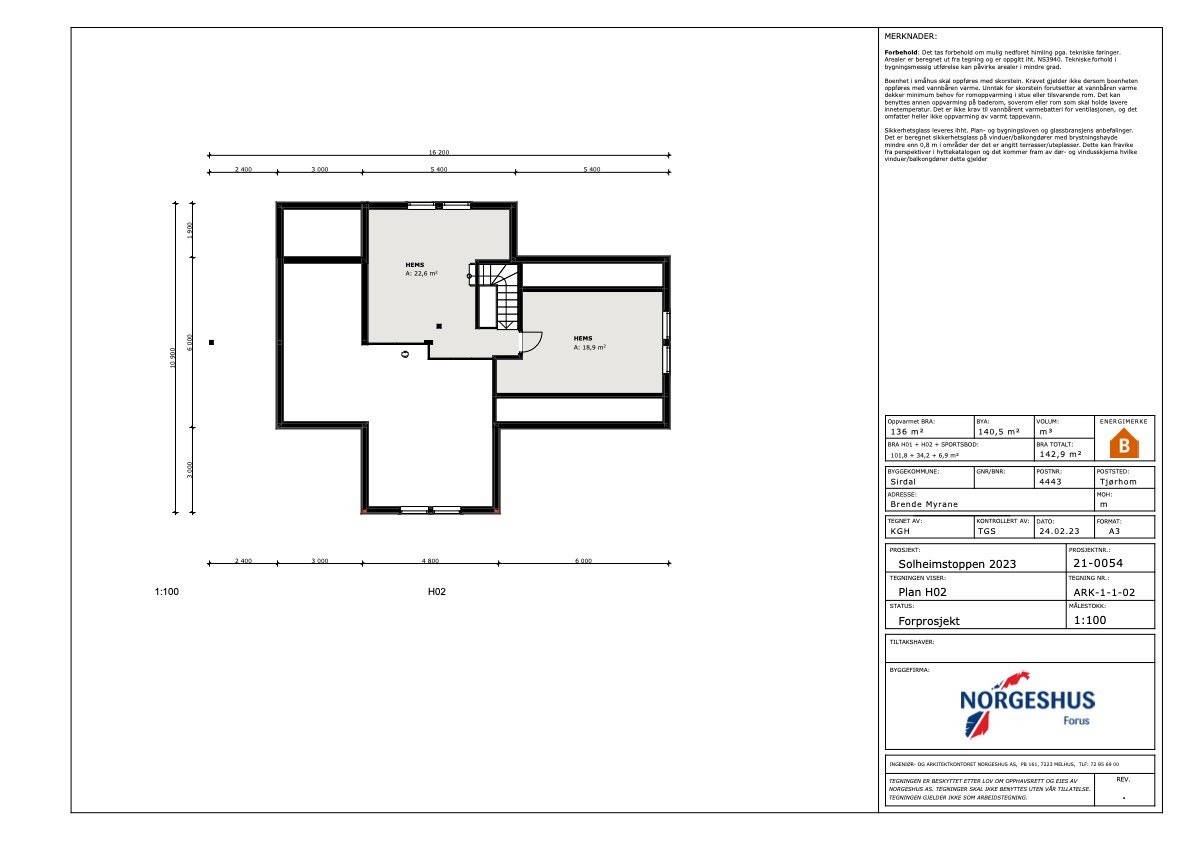 Hyttetype Solheimstoppen 2 etg. Galleribilde