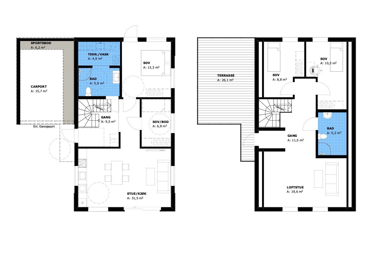 Planløsning tilvalg Galleribilde