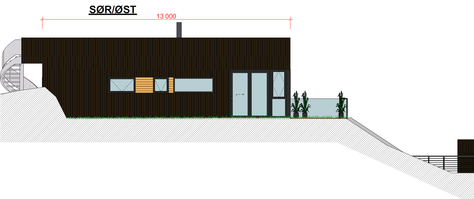 Fasadetegning Galleribilde