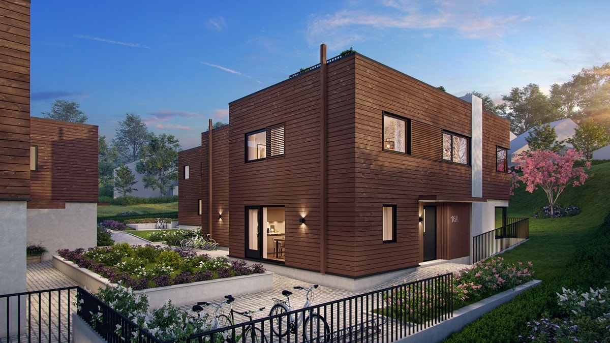 Fasade Ullernkammen 16. Illustrasjon - avvik vil forekomme. Galleribilde