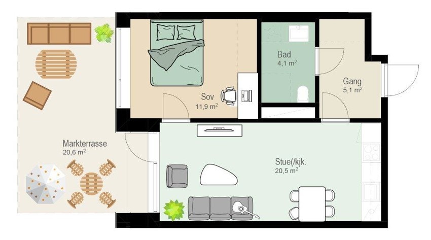 Leilighet G102, G105, G108 Galleribilde