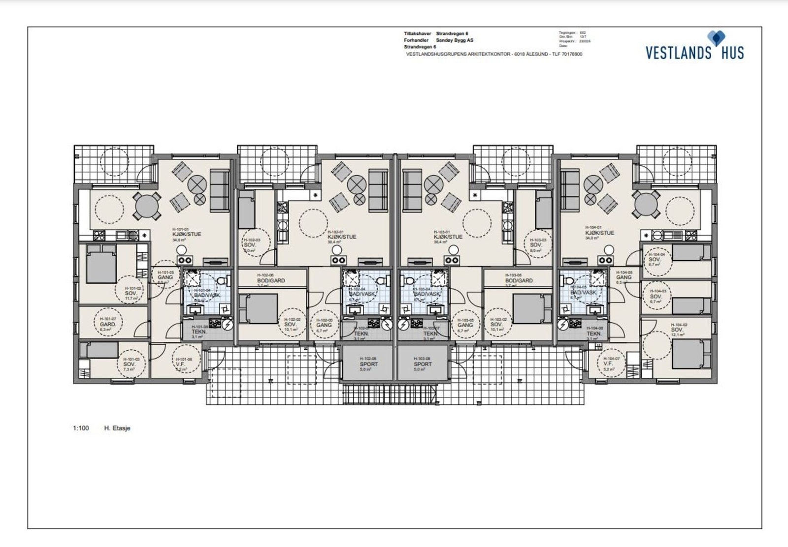 Plantegning 1. etasje Galleribilde