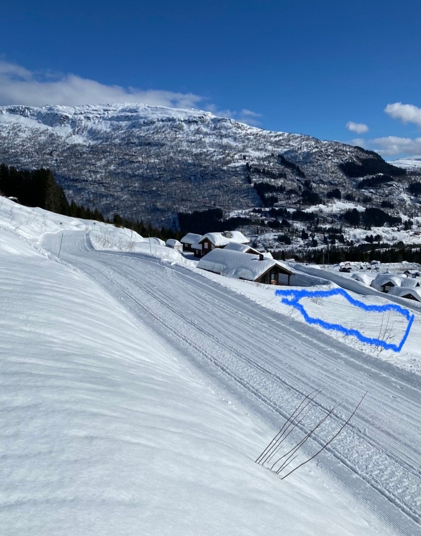 Alpintrasê / transportløype bak hytta Galleribilde