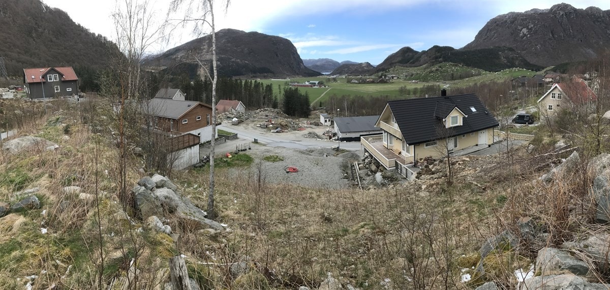 Vidvinkel av tomten om omgivelsene Galleribilde