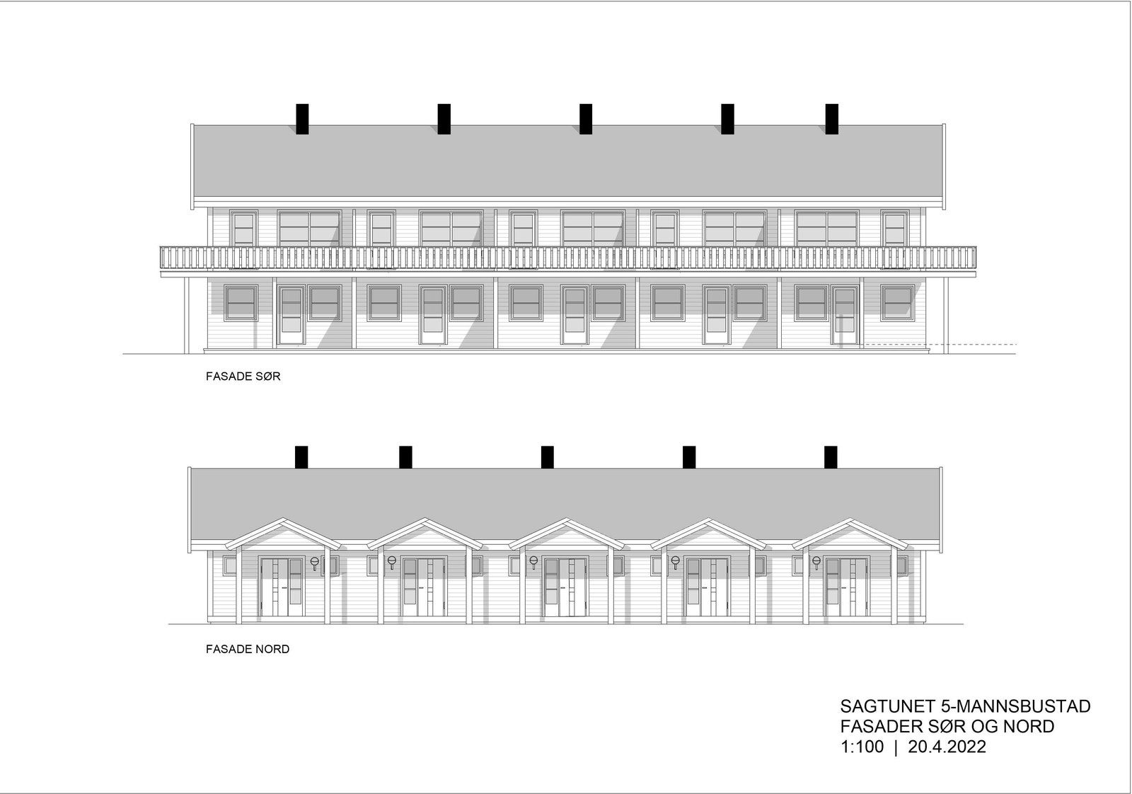 Fasade S og N Galleribilde