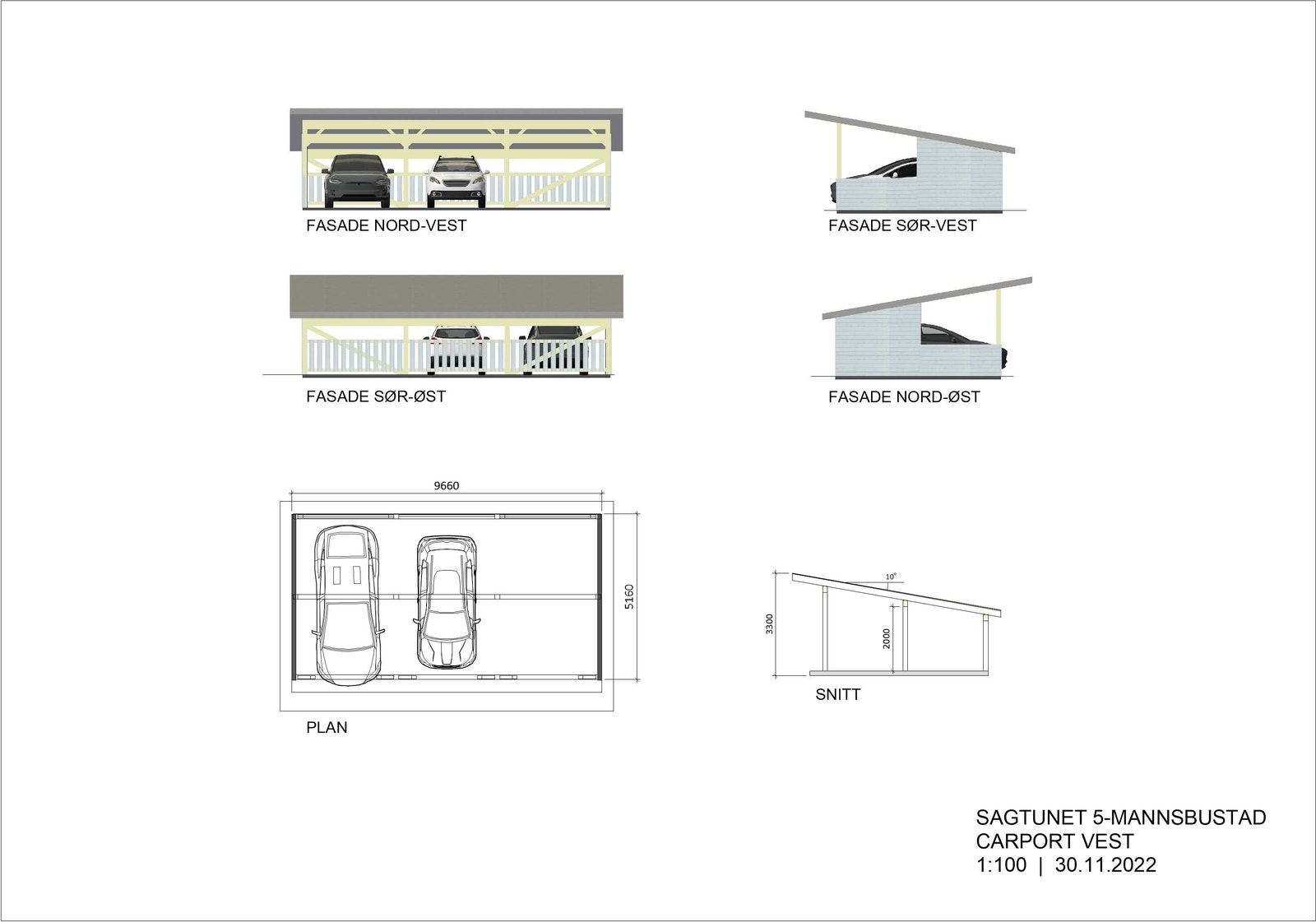 Carport leilighet C, D og E. Galleribilde