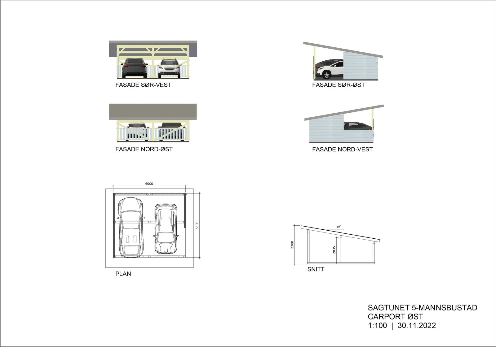 Carport leilighet A og B Galleribilde