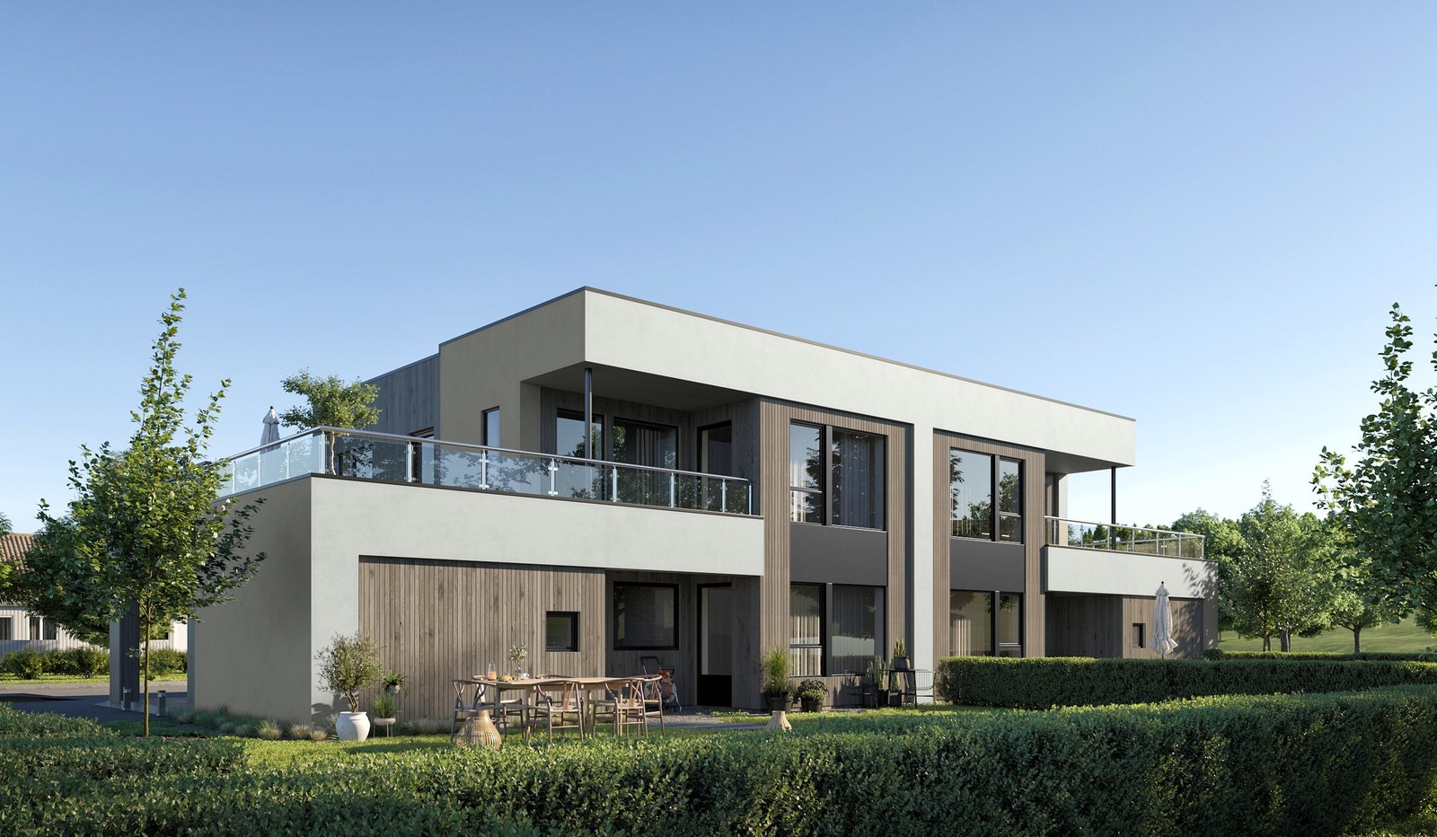 Moderne og tidsriktig 2-mannsbustad med stor terrasse og gode uteareal. Galleribilde