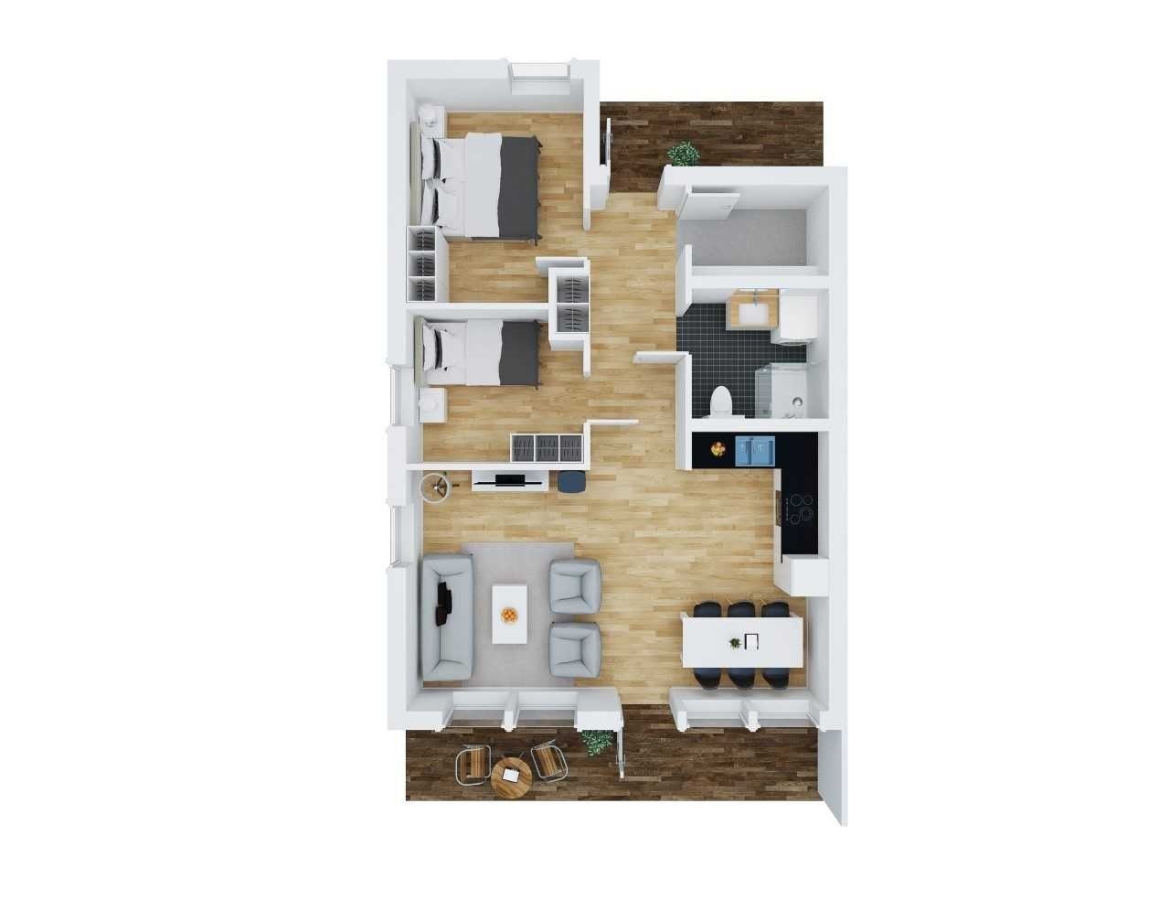 Leilighet i 4-mannsbolig 69kvm Galleribilde