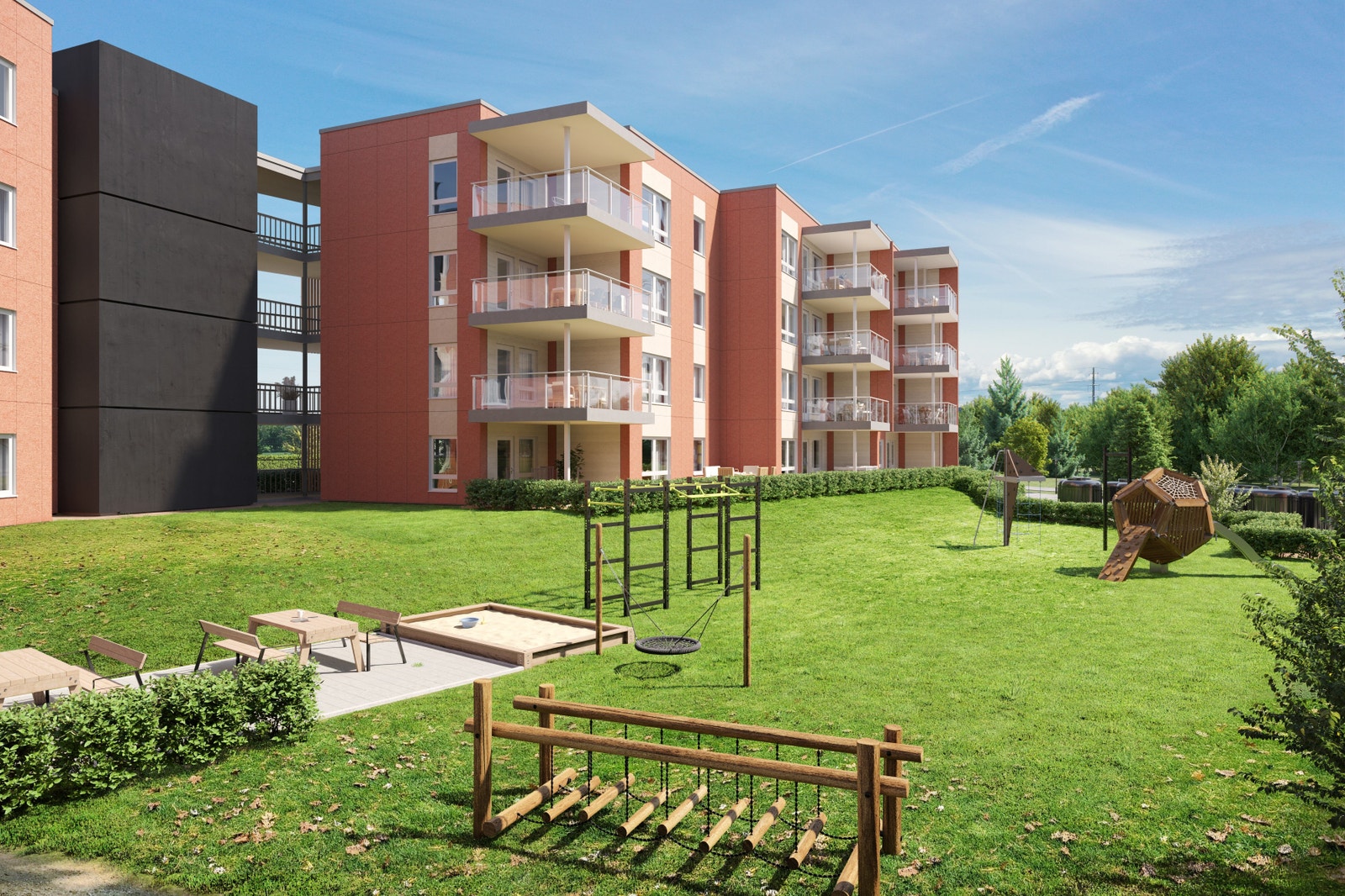 Gled dere til å se store 4-roms, lekre 3-roms og snertne 2-roms leiligheter. Galleribilde