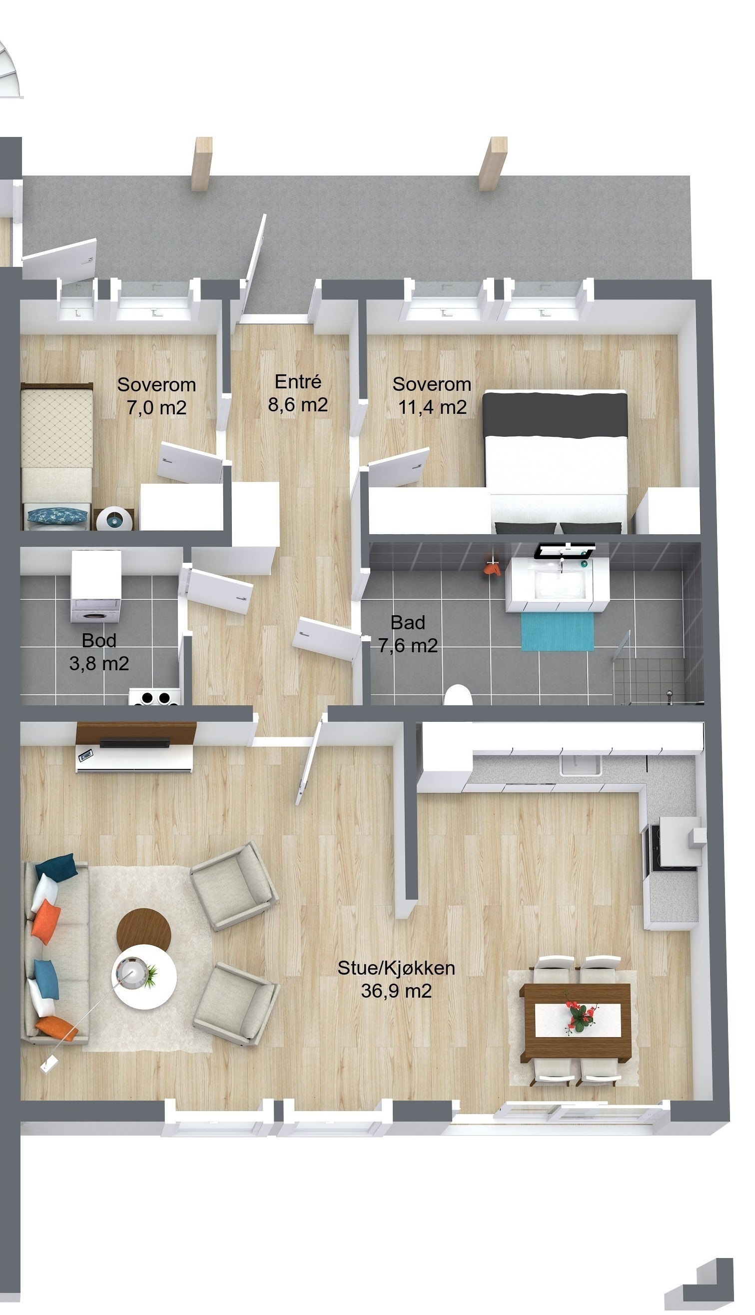 Planillustrasjon 3D Galleribilde