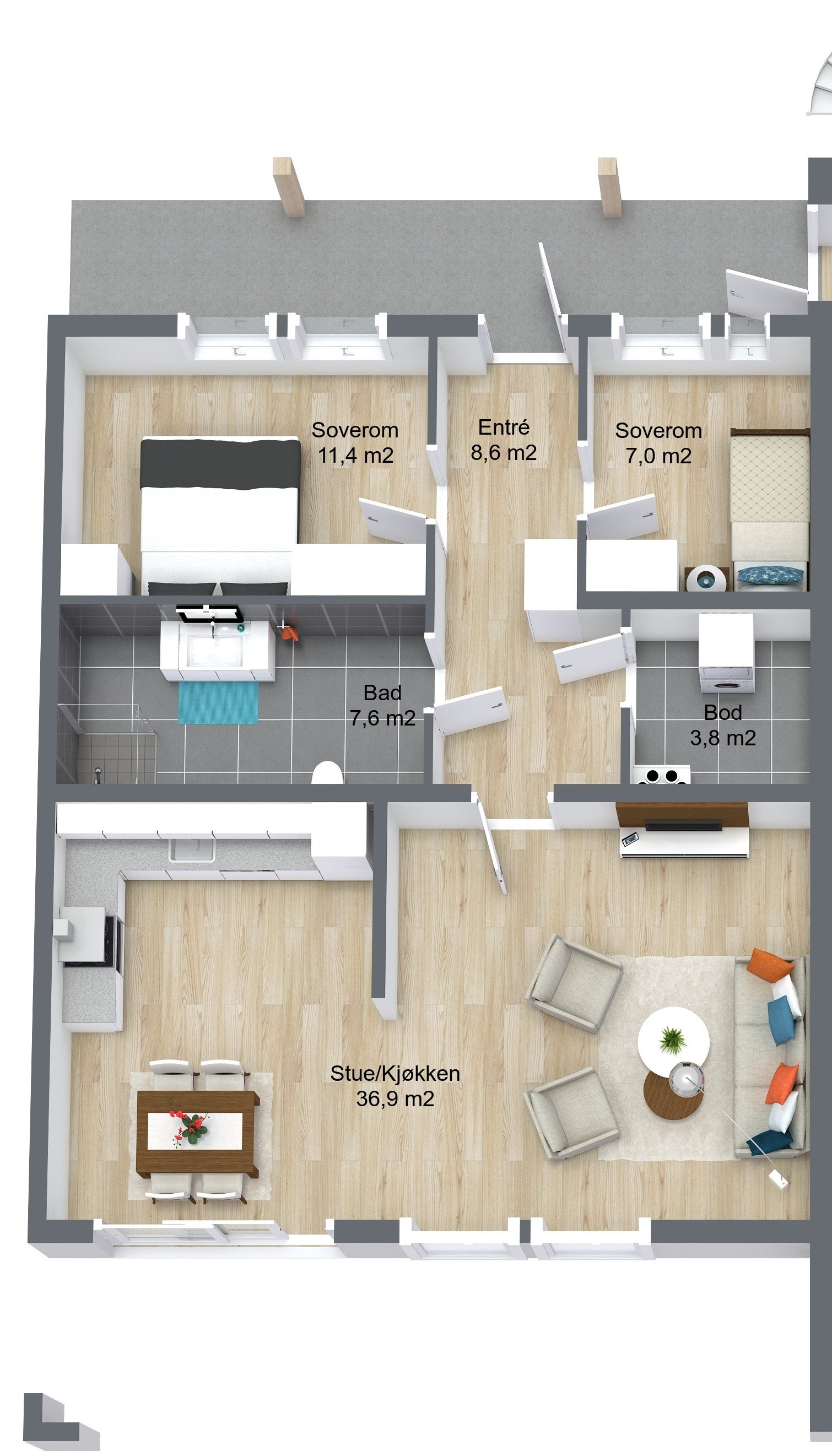 Planillustrasjon 3D Galleribilde
