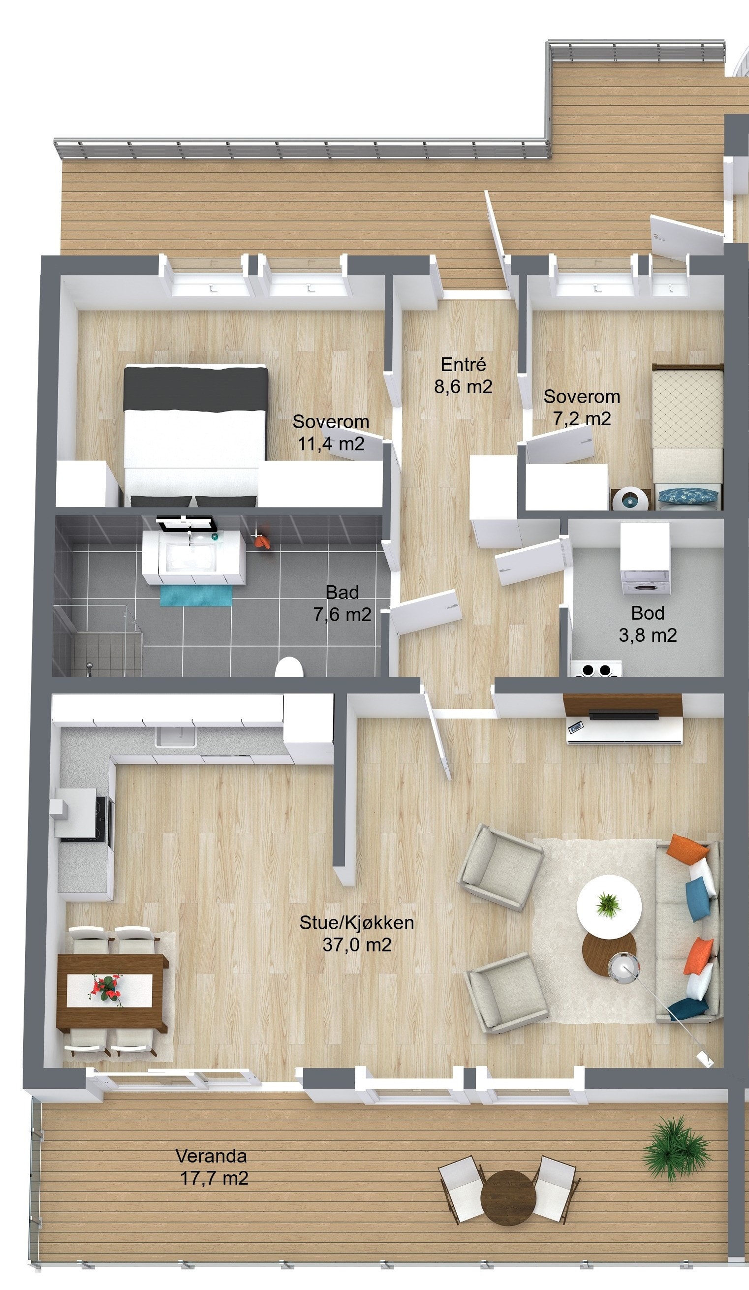 Planillustrasjon 3D Galleribilde