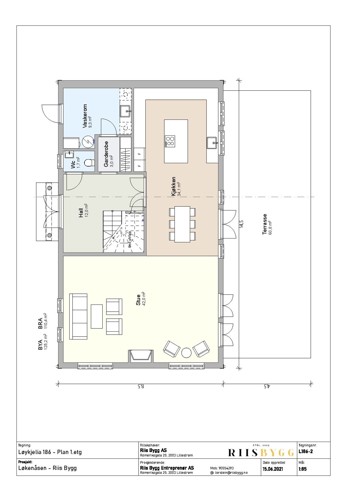 Plantegning 1. etg. Galleribilde