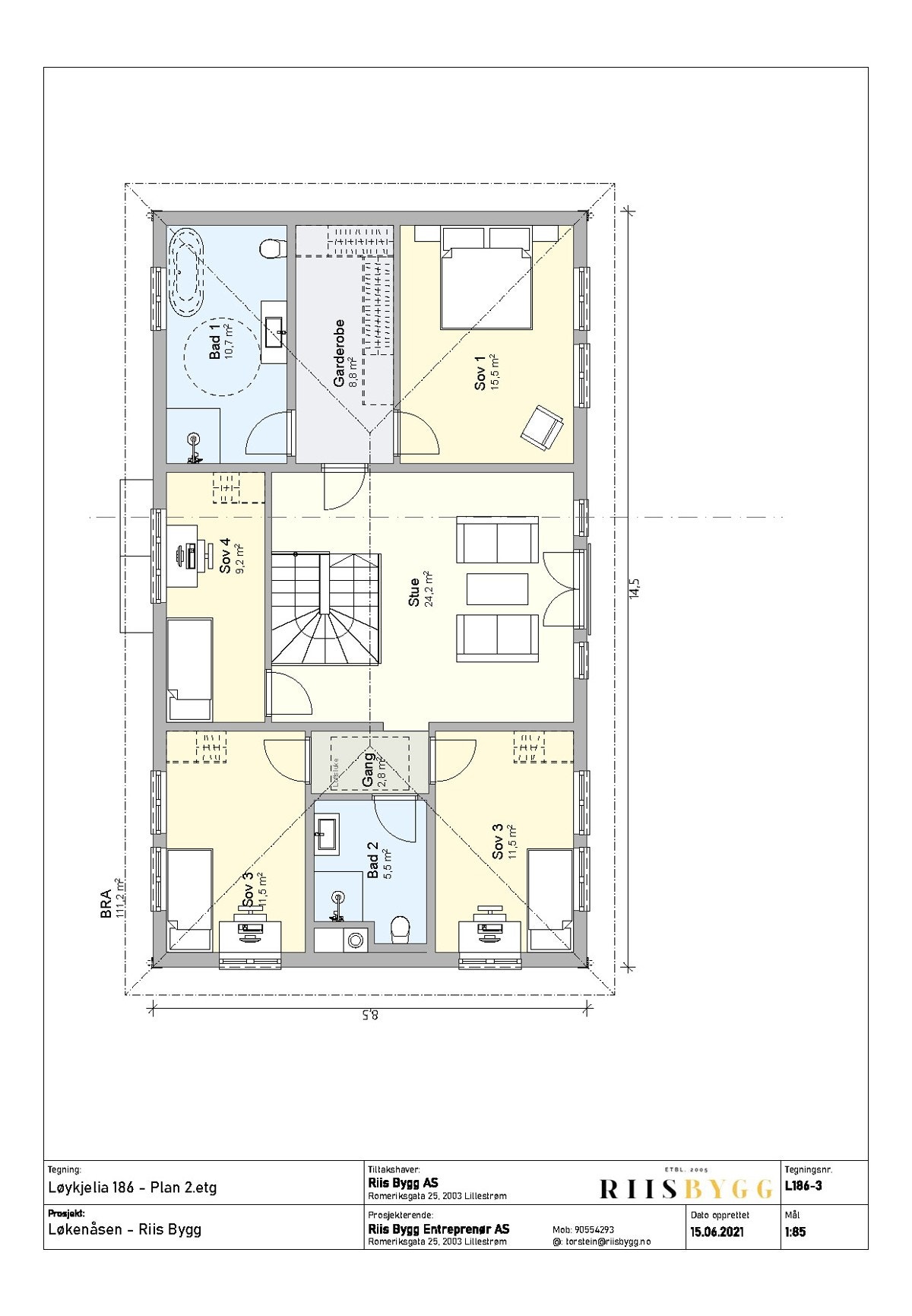 Plantegning 2. etg. Galleribilde
