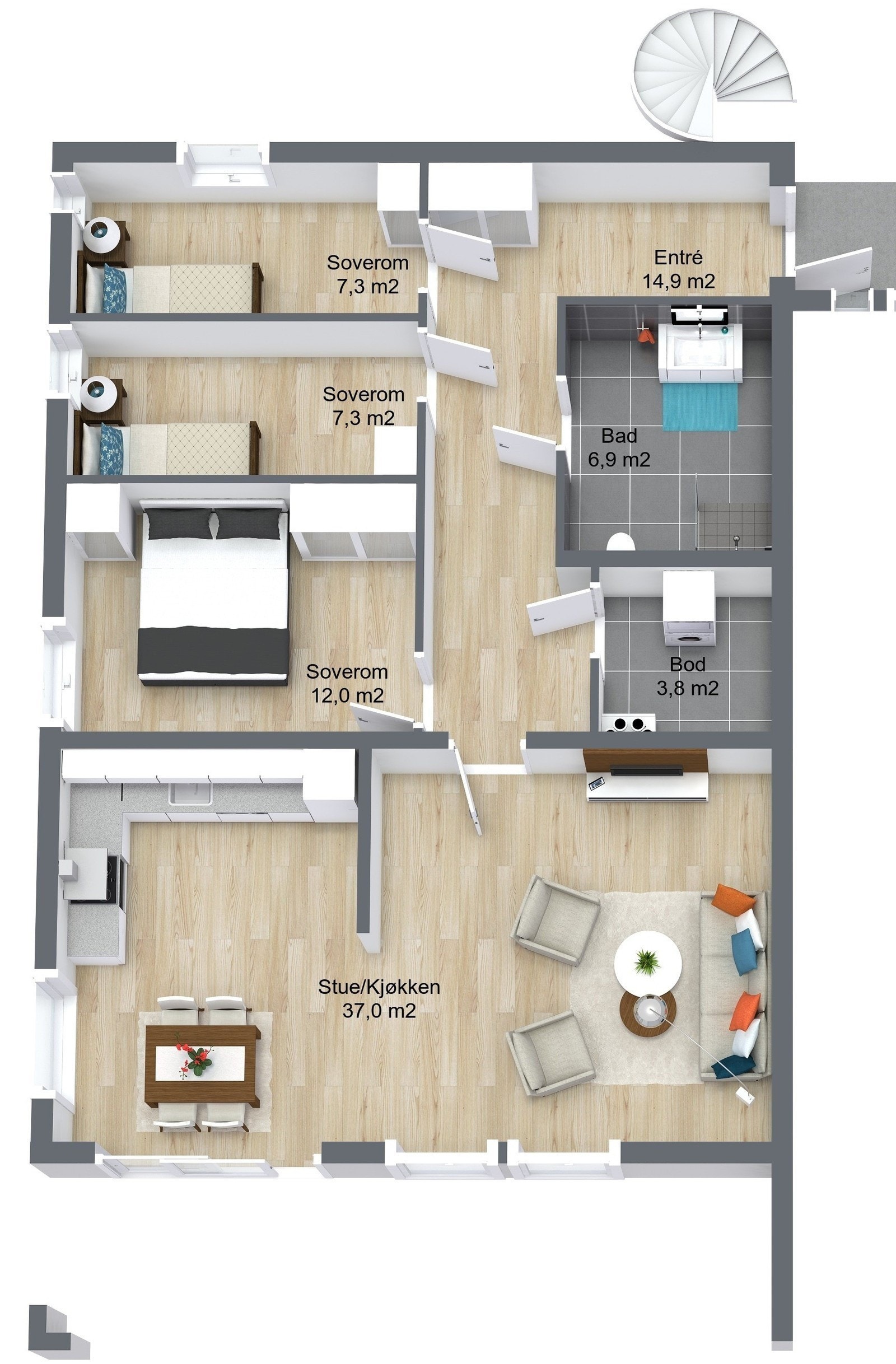 Planillustrasjon 3D Galleribilde