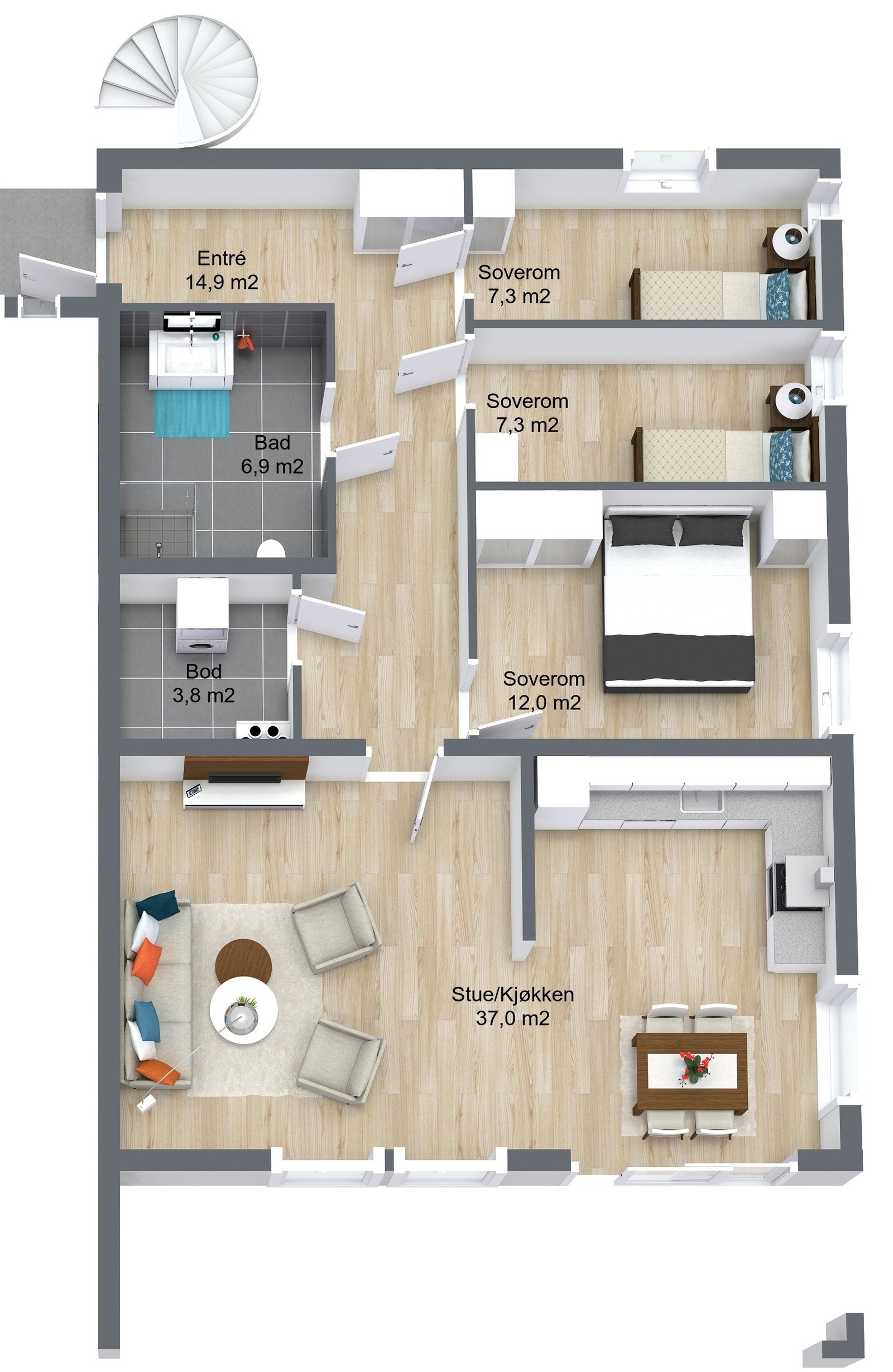 Planillustrasjon 3D Galleribilde