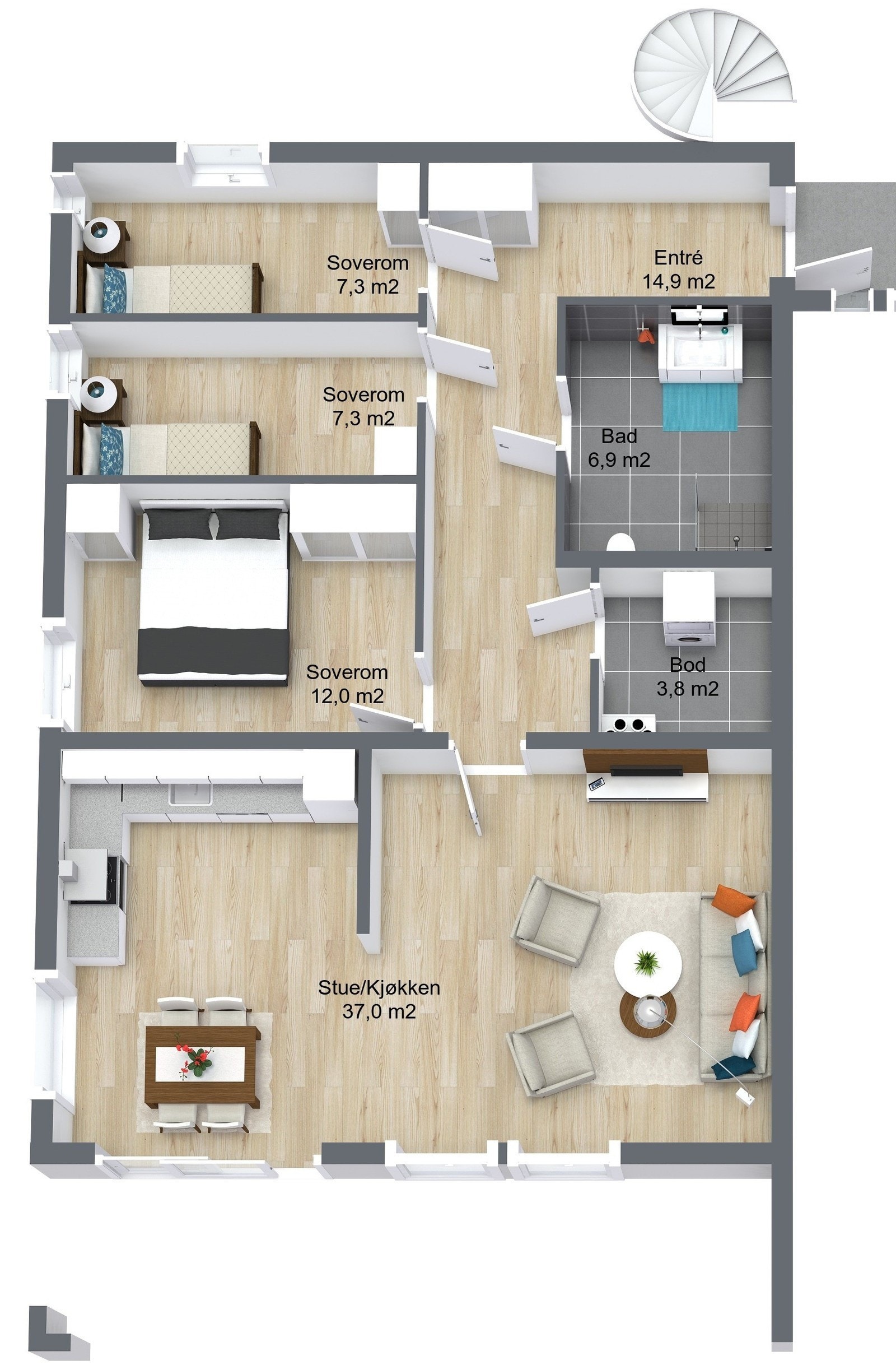 Planillustrasjon 3D Galleribilde