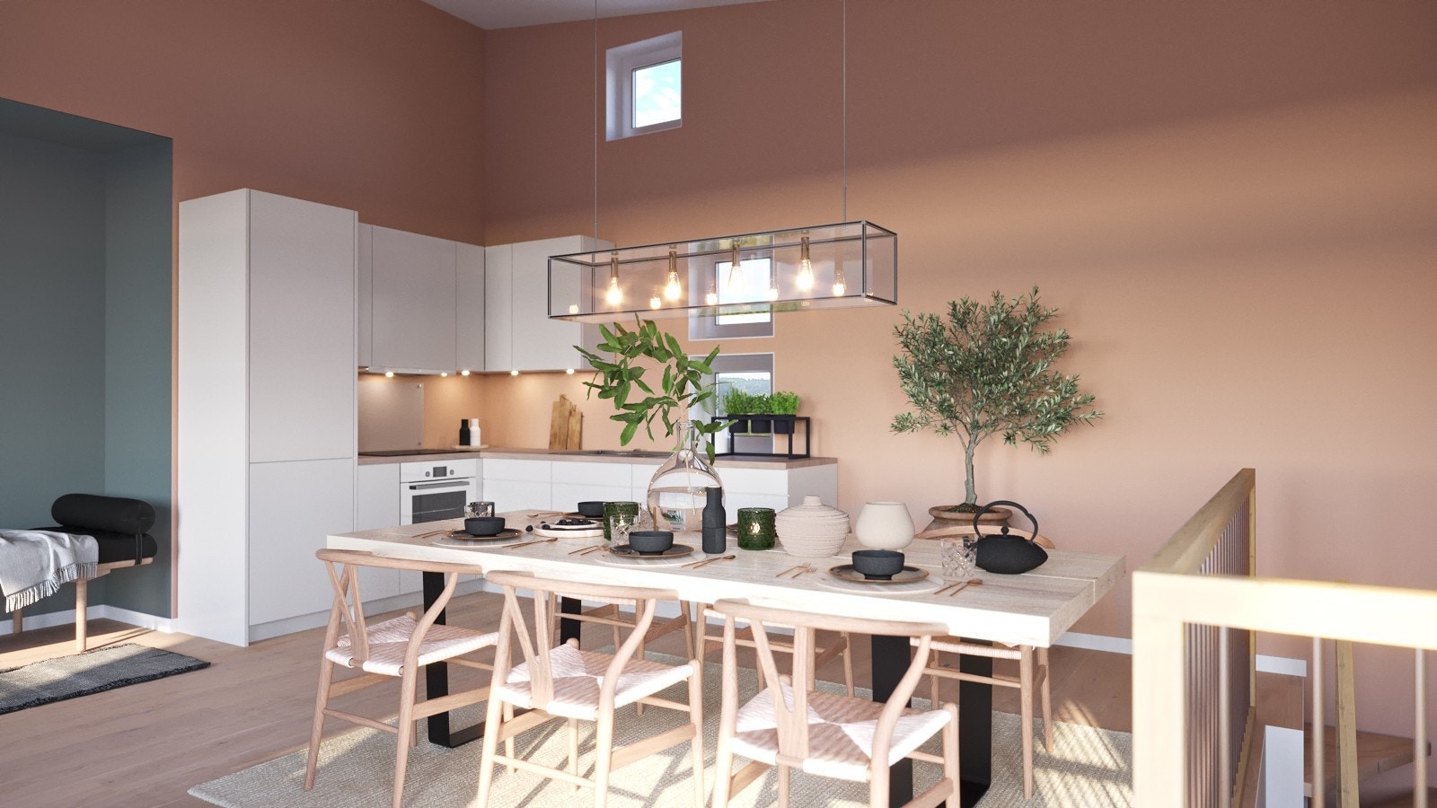 Store oppholdsrom med plass til hele familien Galleribilde