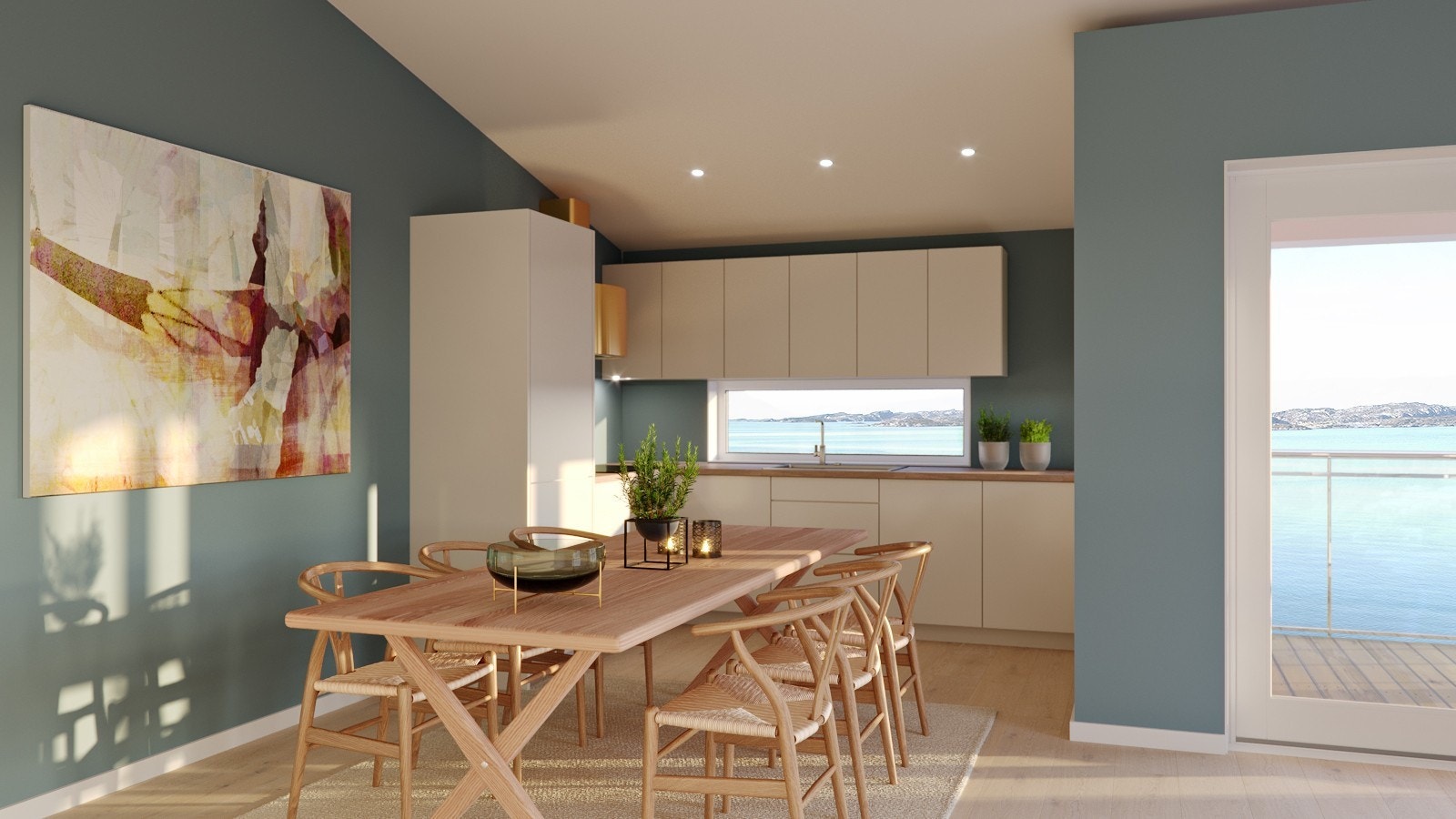 Her har du anledning til å sette ditt preg på fritidsboligen, med valg av farger, fliser mm Galleribilde