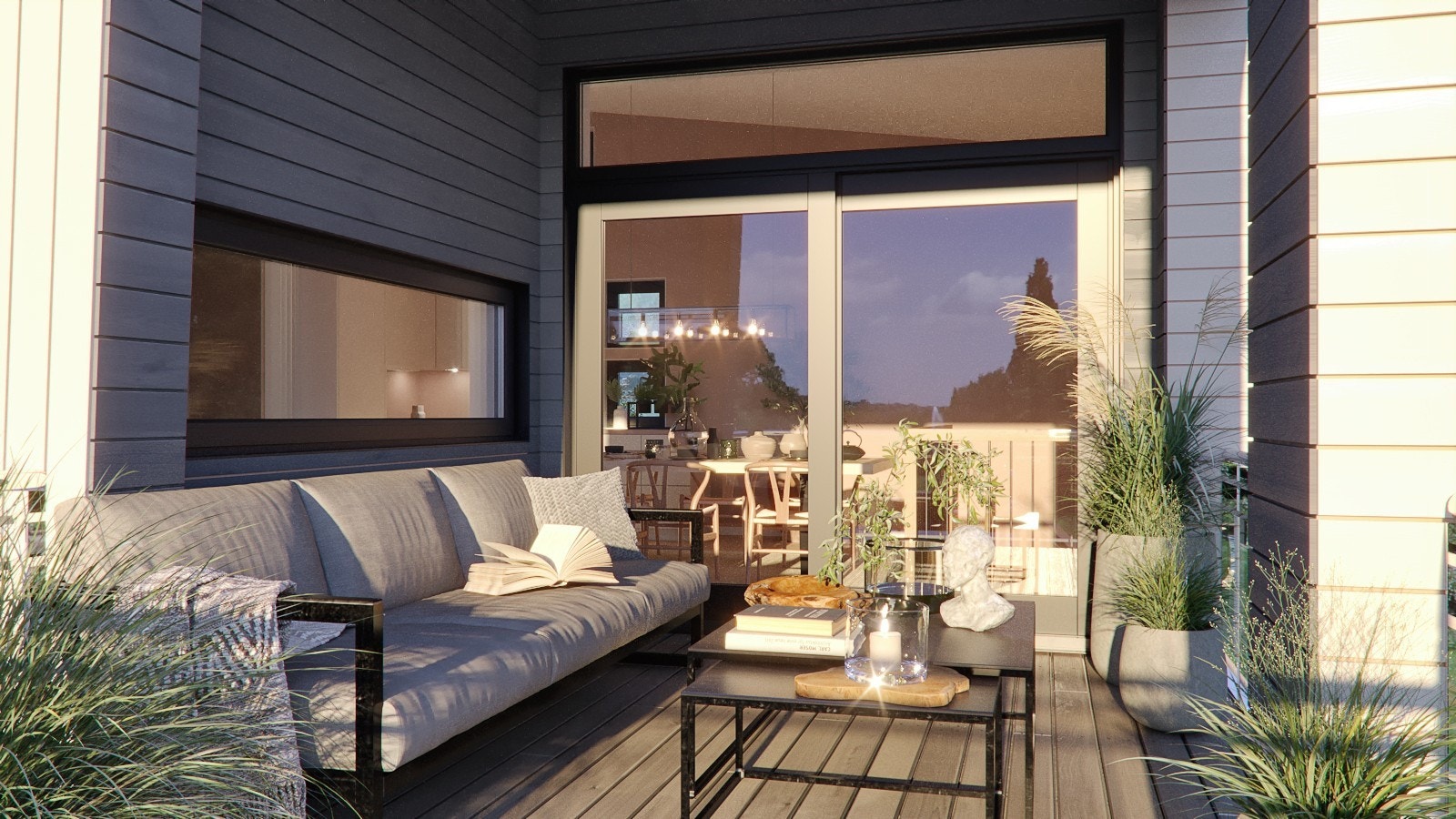 Tenk å sitte her og nyte solnedgangen Galleribilde