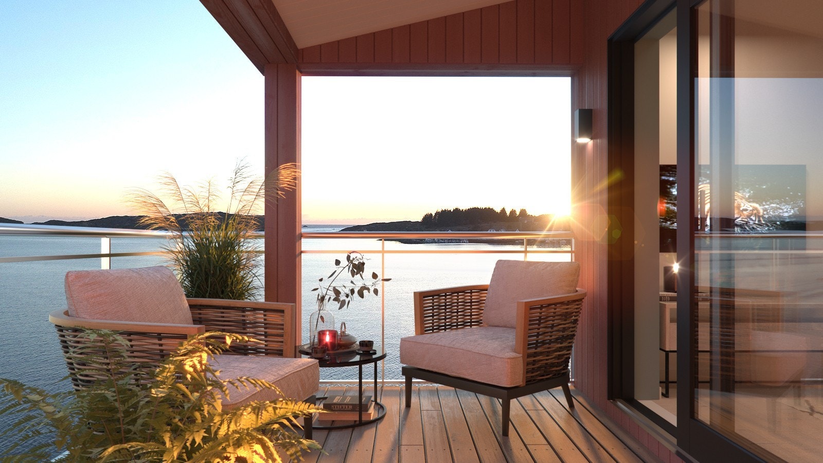 Alle leilighetene får balkong med nydelig utsikt Galleribilde