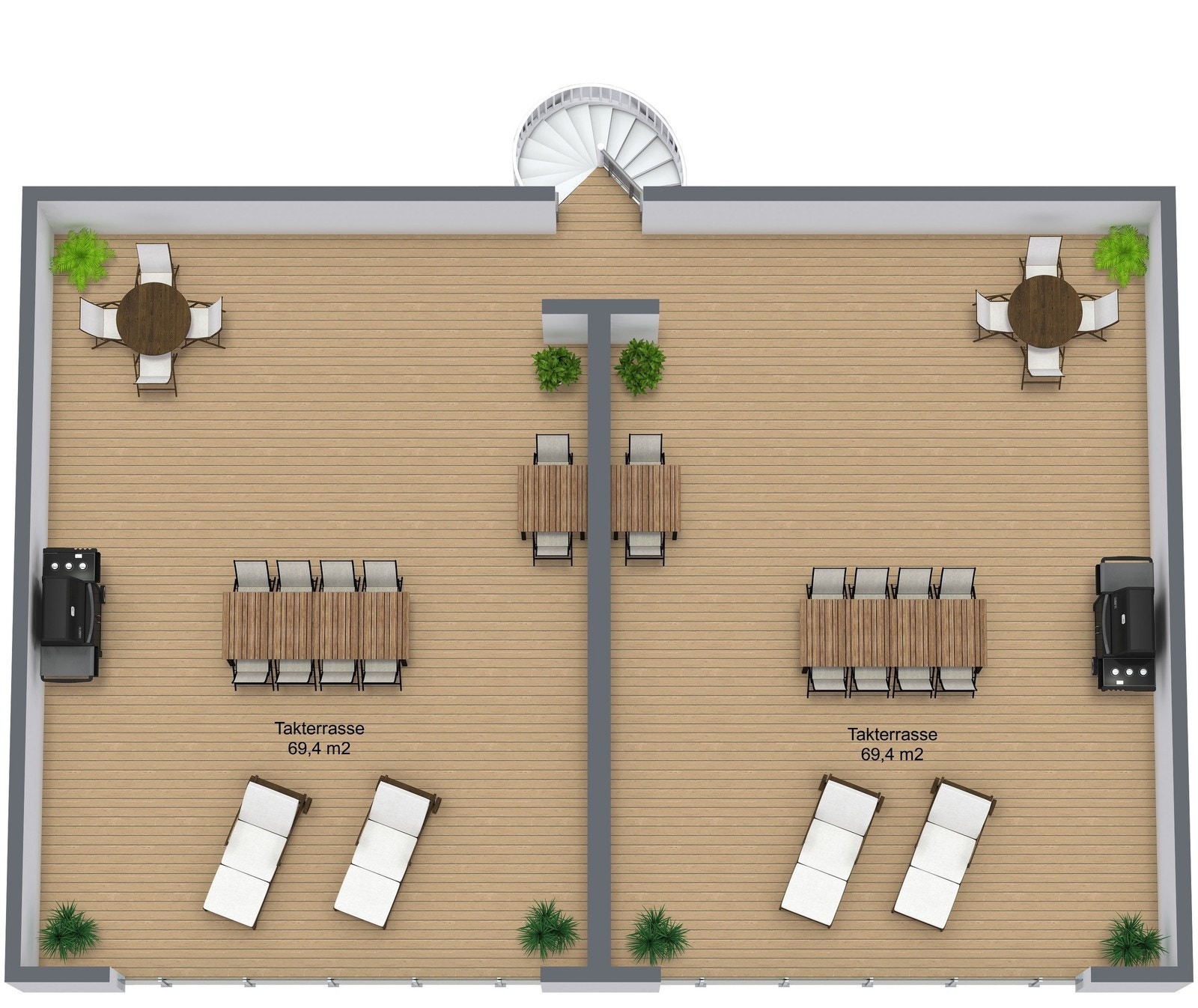 Planillustrasjon takterrasser Galleribilde