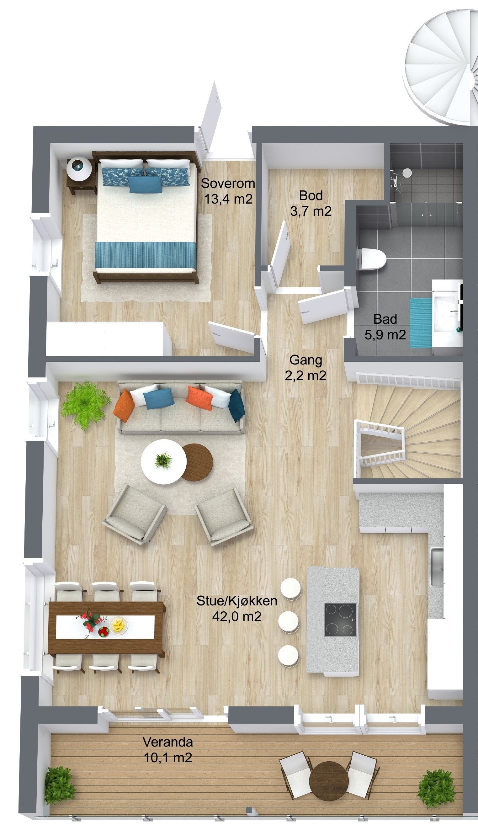 Planillustrasjon 2. etasje Galleribilde