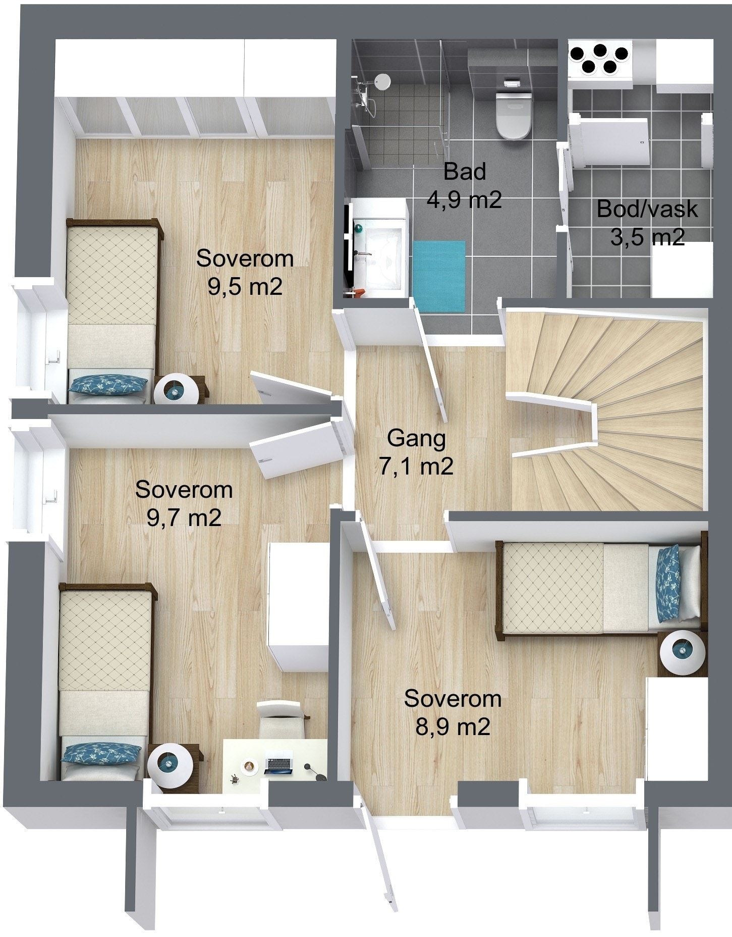 Planillustrasjon underetasje Galleribilde