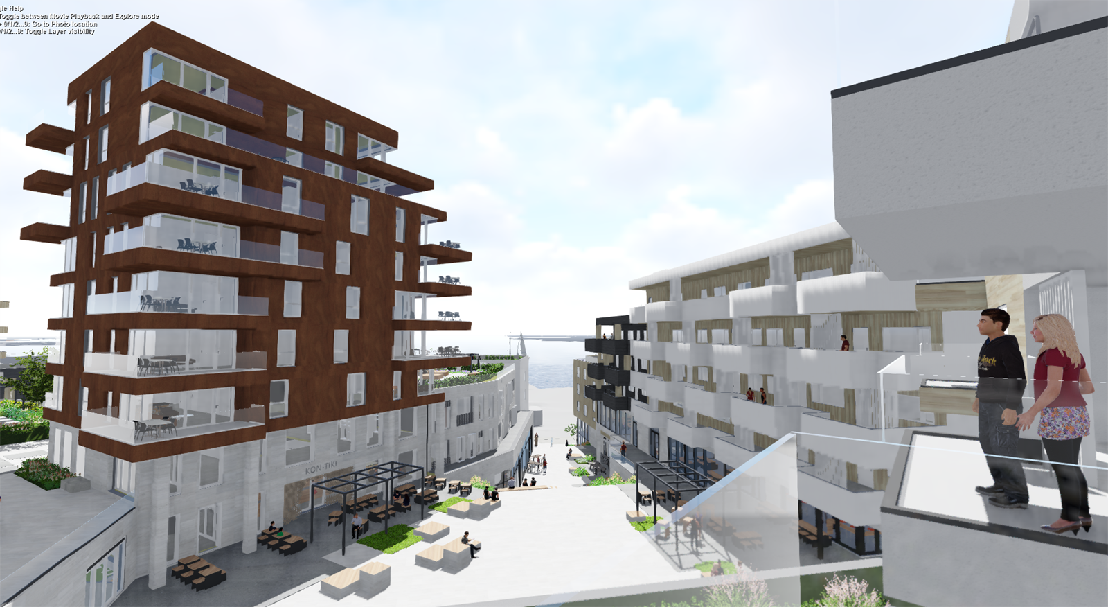 Illustrasjon: Utsikt fra svalgang (Nb: Avvik kan forekomme) Galleribilde