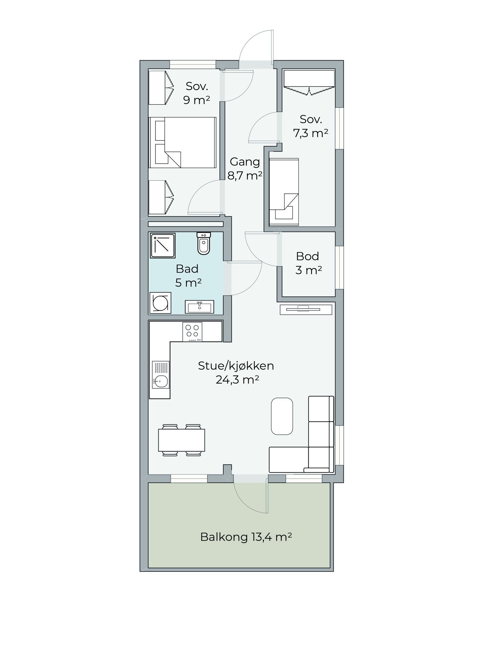 Plantegning Galleribilde