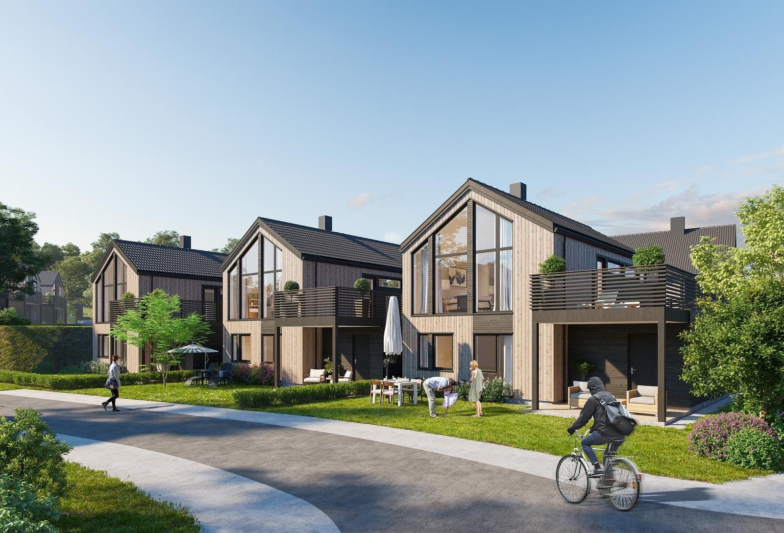 Tiltalende boliger med moderne uttrykk og svært gode og gjennomtenkte plansløninger. Galleribilde