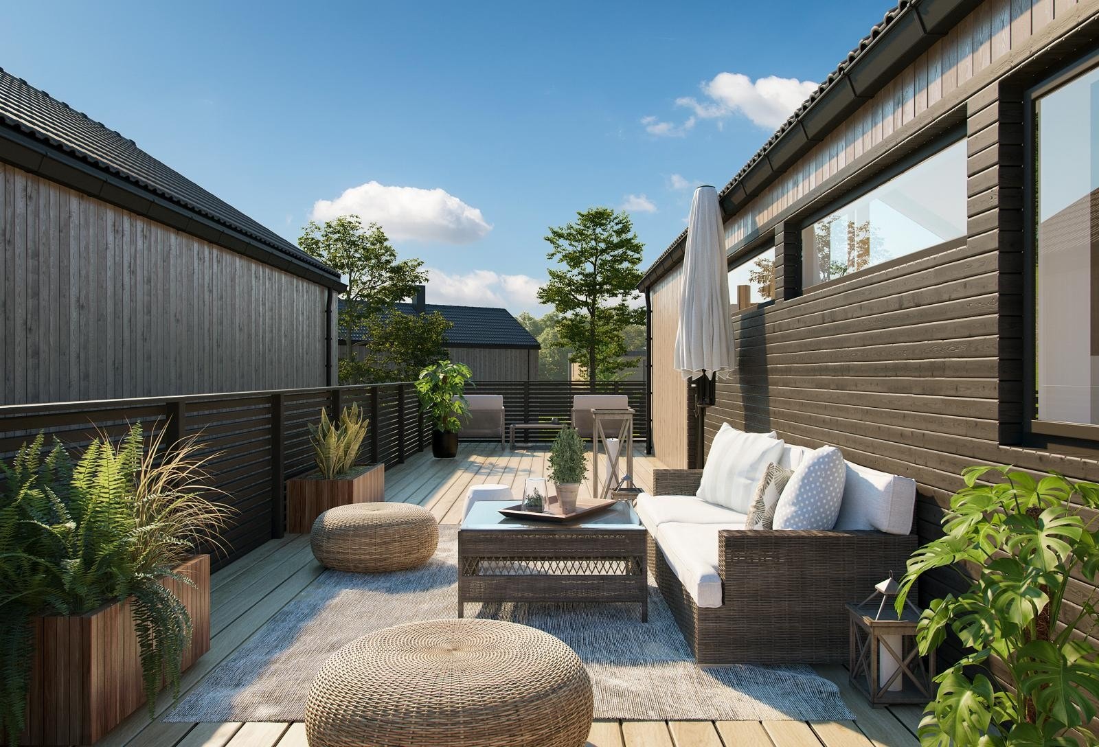 Det vektelgges å skape private uterom. Illustrasjonsbilde, avvik kan forekomme. Galleribilde