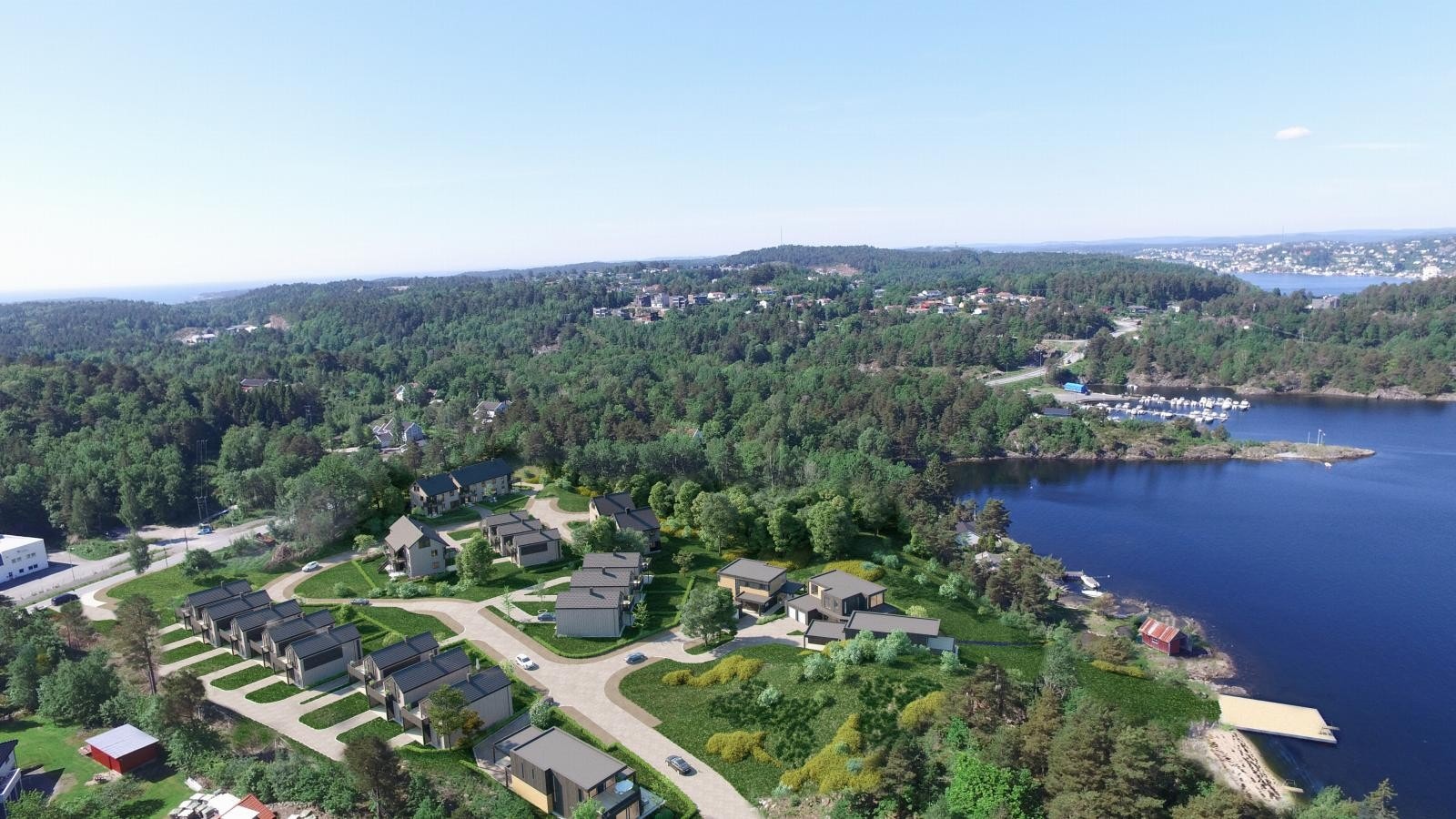 Rørendalbukta ligger ca. 7 km fra Arendal sentrum. Galleribilde