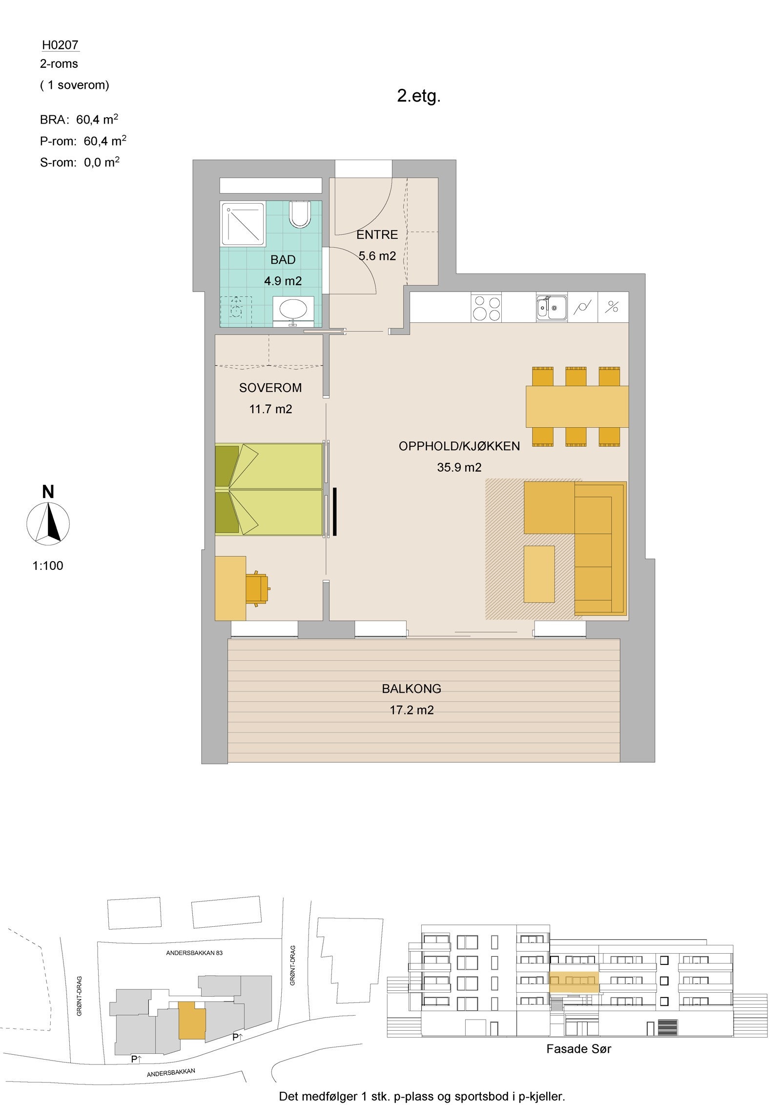 Salgstegning H0207 Galleribilde