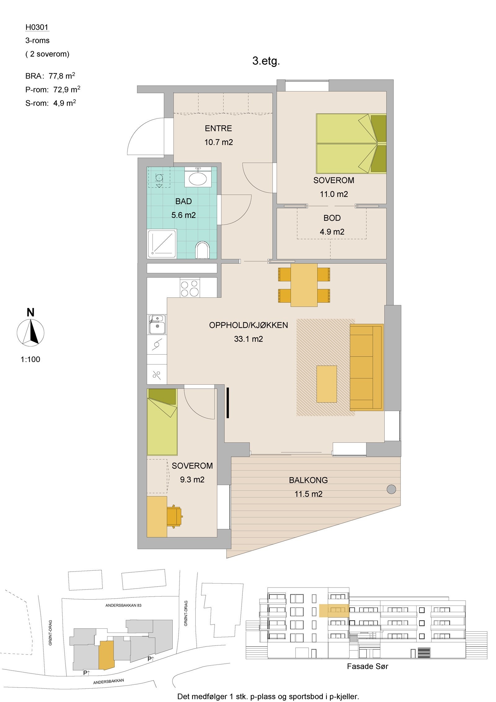 Salgstegning H0301 Galleribilde