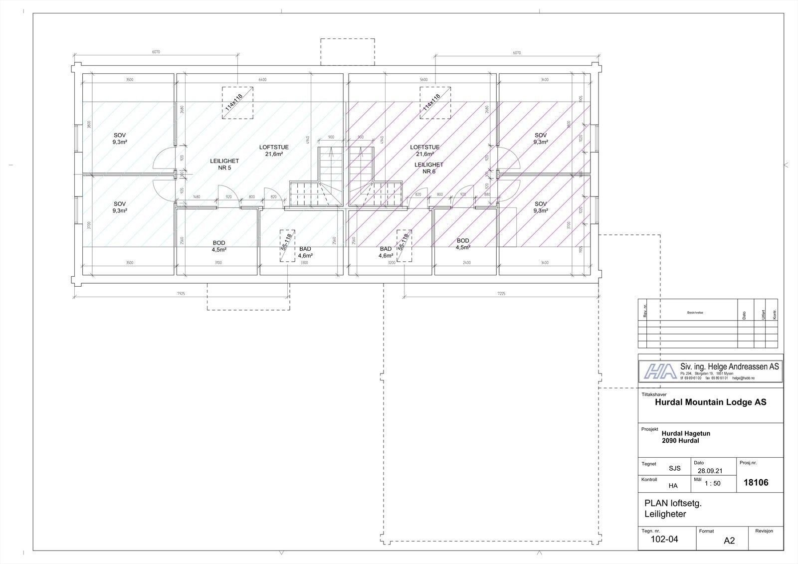 Plantegning loft Galleribilde