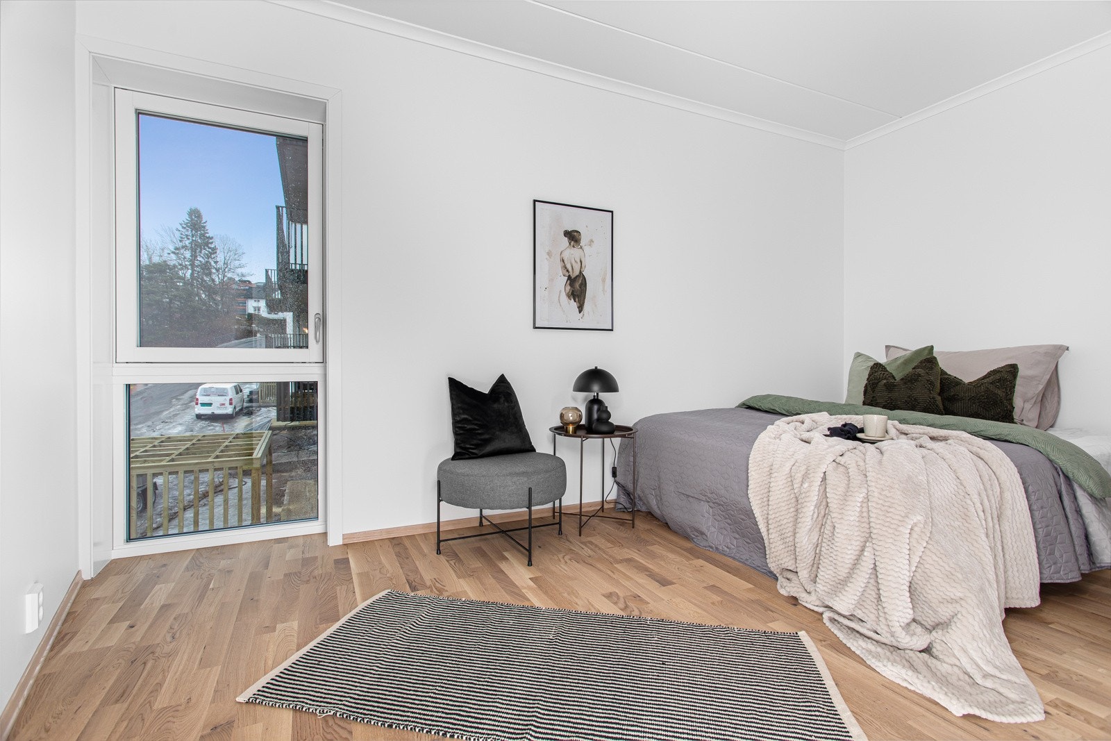 Leilighet 23 i bygg 2 er stylet og fotografert. Disse bildene er fra denne leiligheten og viser standardleveransen. Galleribilde