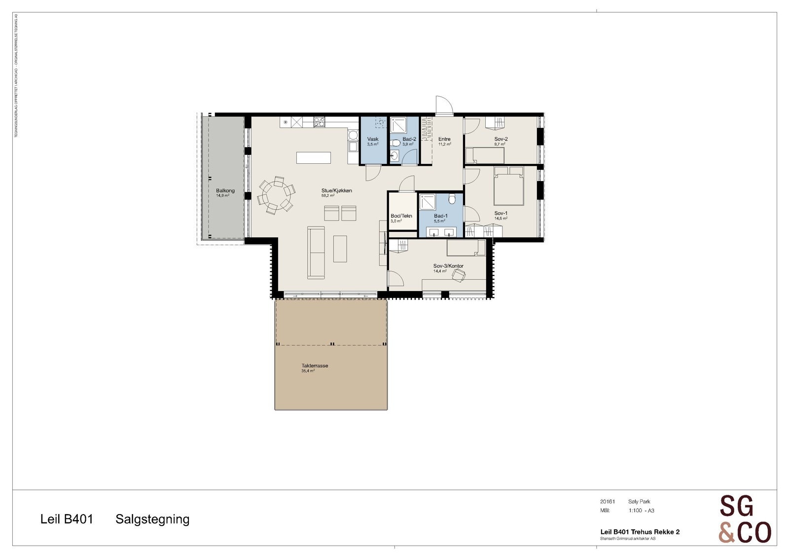Leil B401 Trehus Rekke 2 Galleribilde
