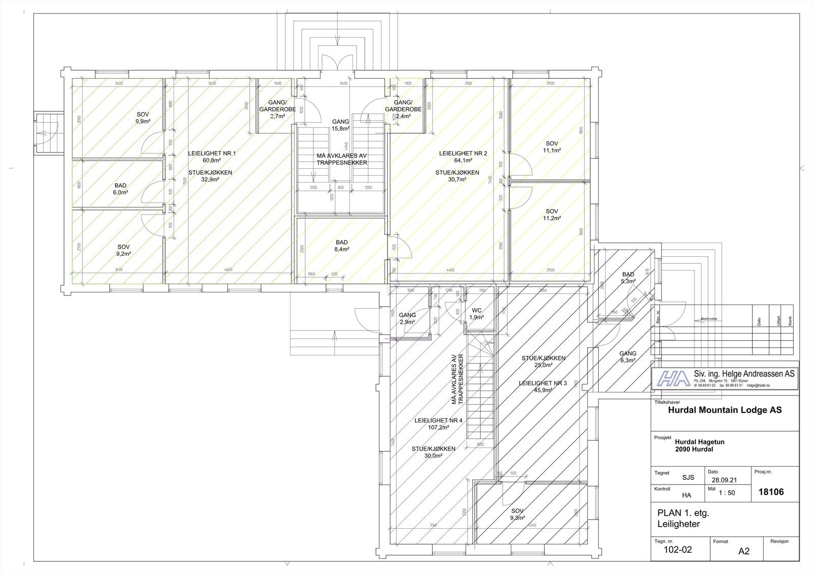Plantegning 1. etasje Galleribilde