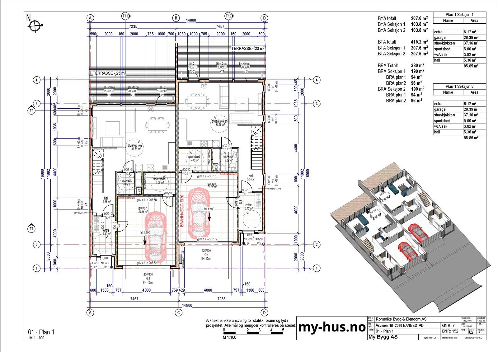 Plantegninger for Revegardsstubben 10 Galleribilde