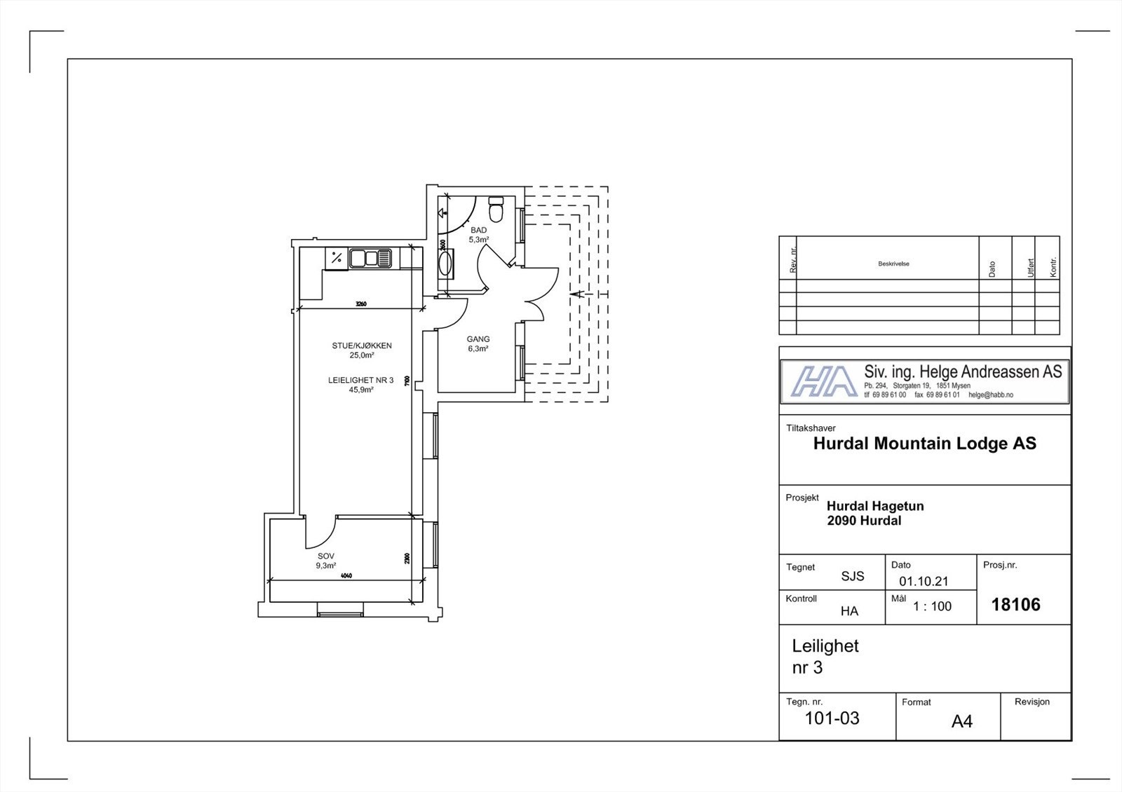 Plantegning leilighet 3 Galleribilde