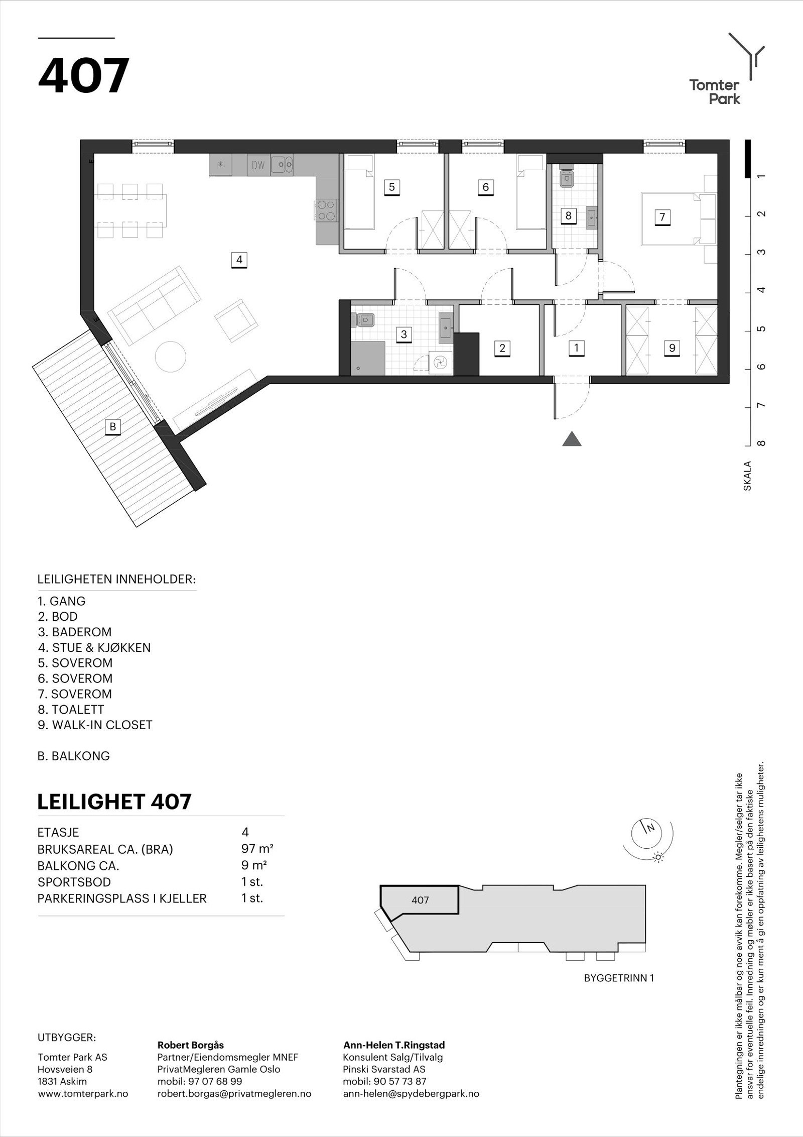 Plantegning leil 407. Galleribilde