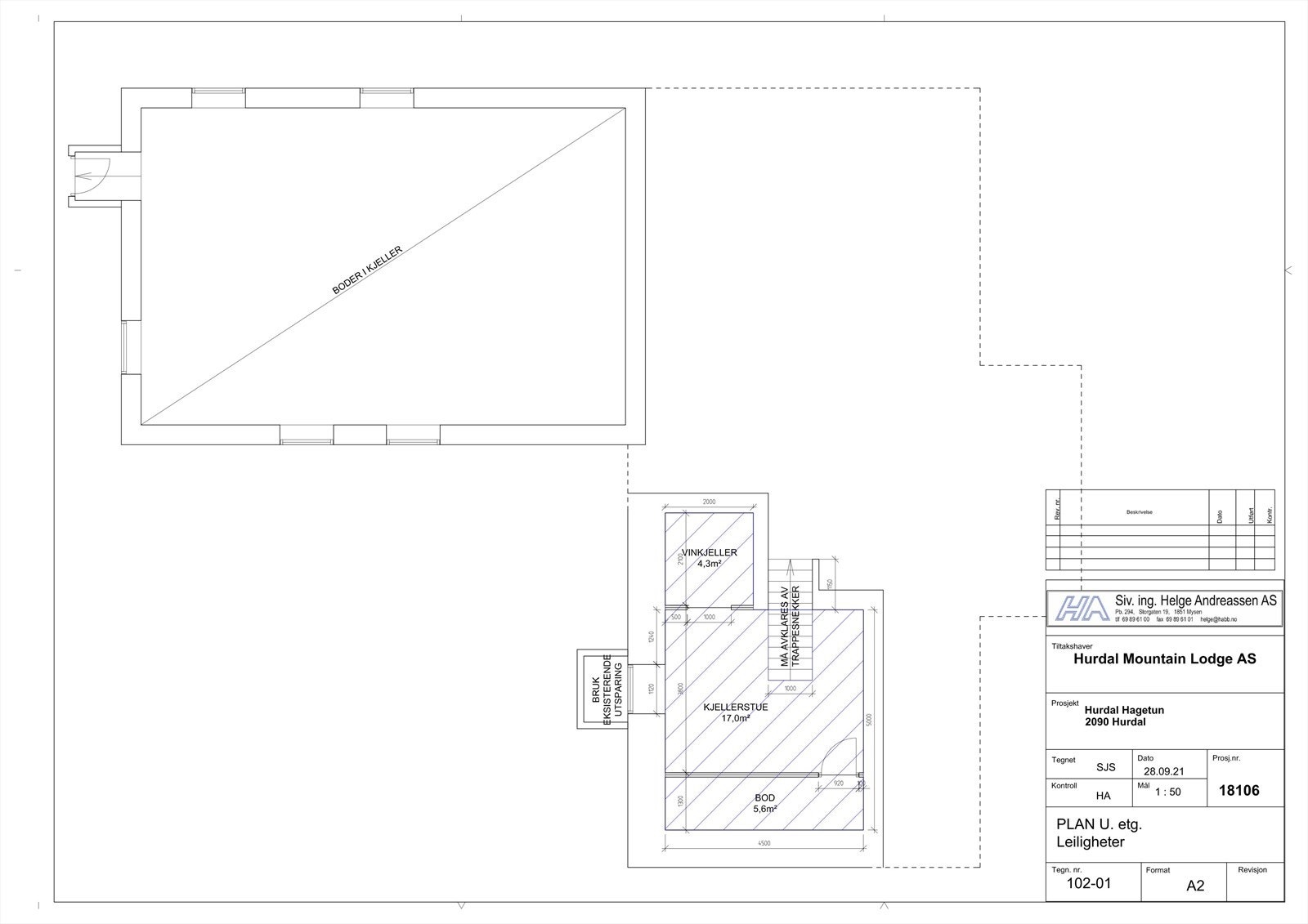 Plantegning kjeller Galleribilde