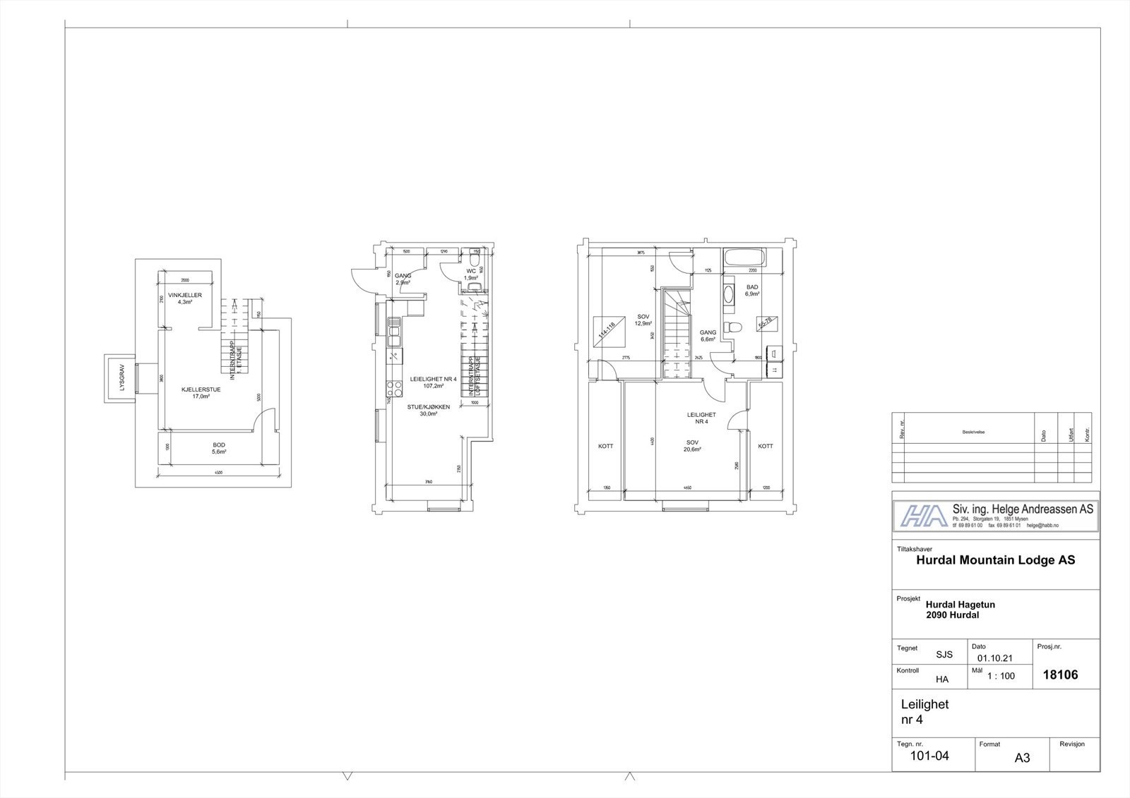 Plantegning leilighet 4 Galleribilde
