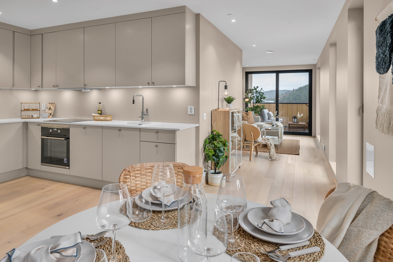 Det er Strai Kjøkken som har levert kjøkkenet i leiligheten Galleribilde