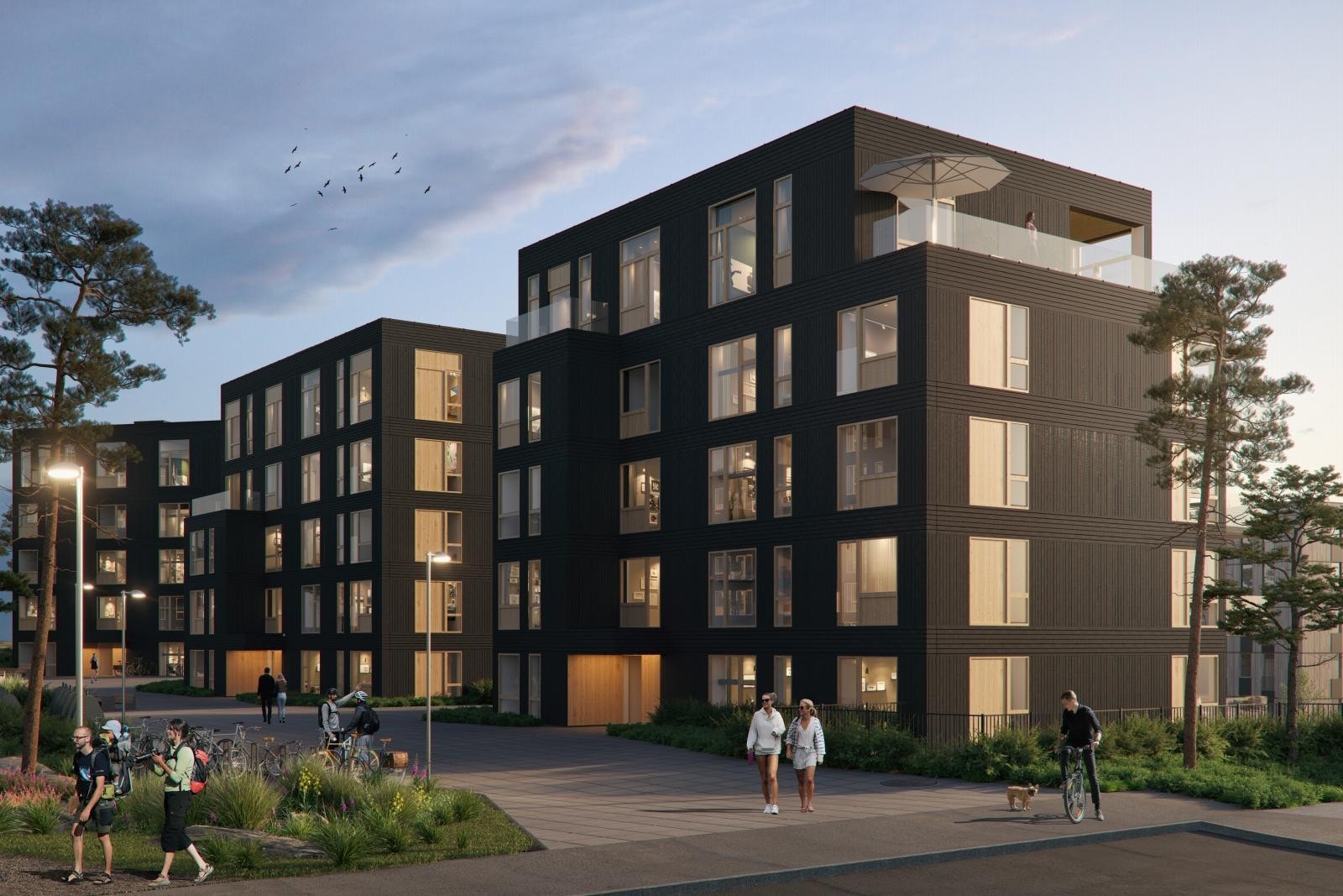 Fasade med vedlikeholdsfri kledning (illustrasjonsfoto) Galleribilde