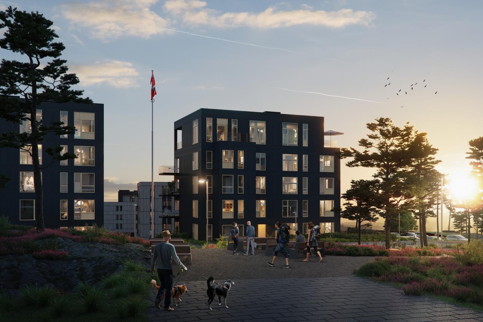 Uteareale med en blanding mellom opparbeidet og naturtomt (illustrasjonsfoto) Galleribilde