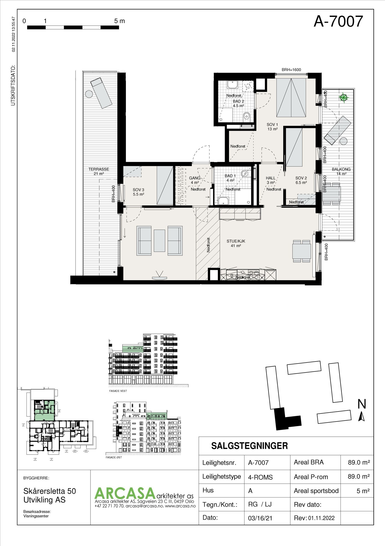 Plantegning 7007 Galleribilde